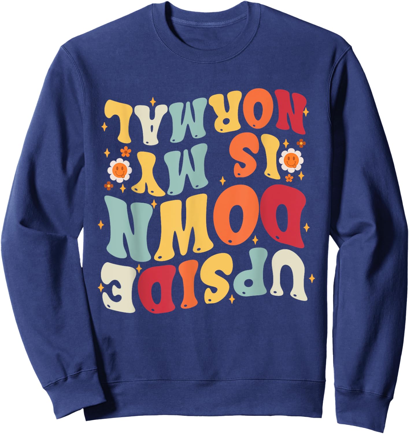 Upside Down Is My Normal Little Girls Gymnastics Gymnast Sweatshirt - Sweatshirt | Navy