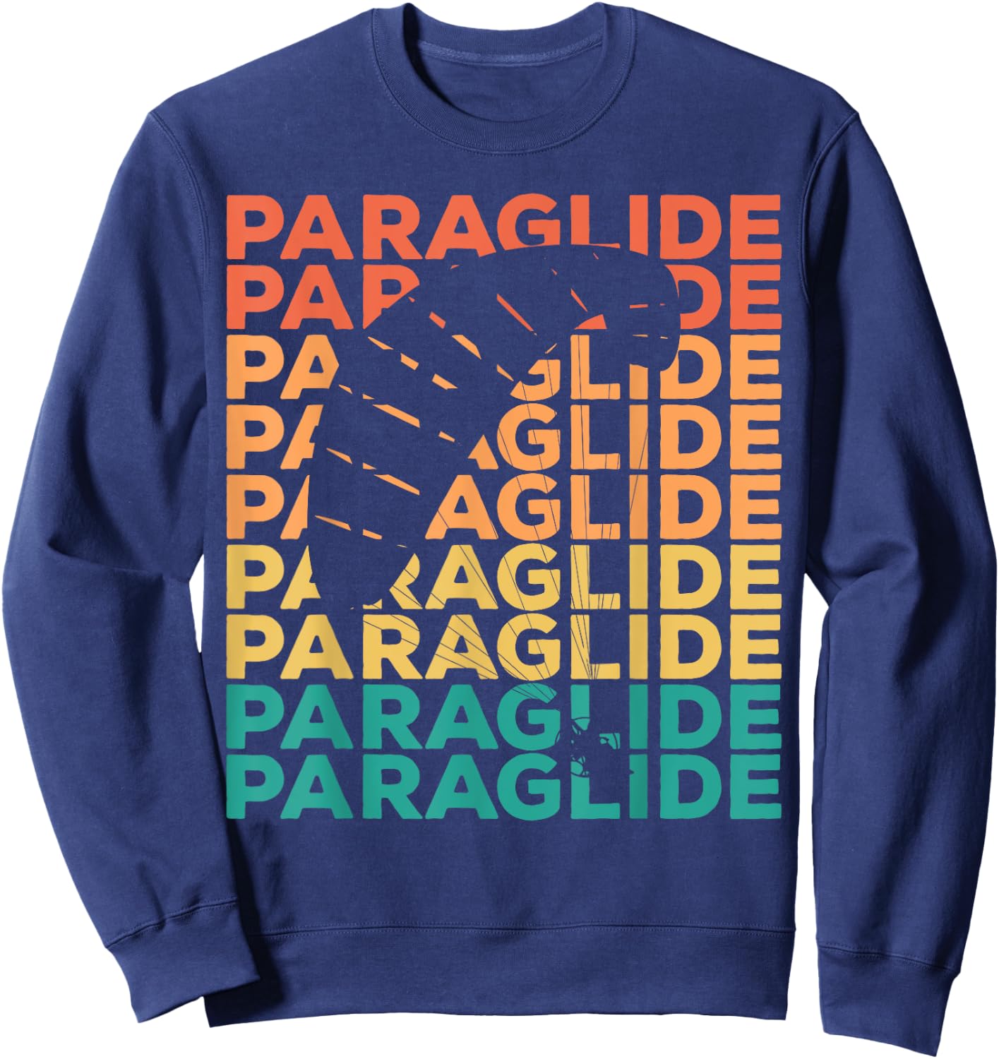 Retro Vintage Paragliding Gift Paragliders Sweatshirt - Sweatshirt | Navy