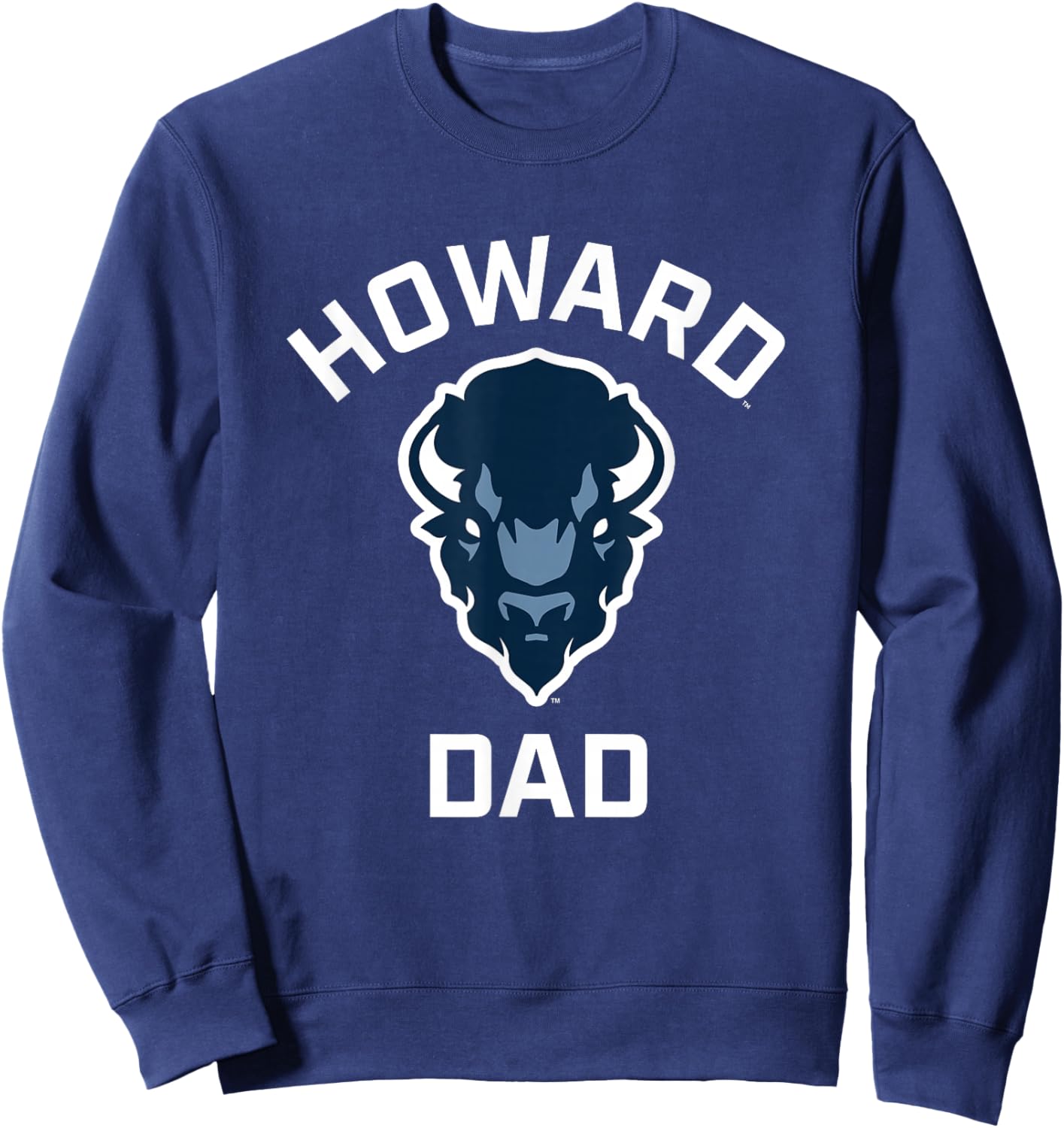 Howard University Bison Arched Dad Sweatshirt - Sweatshirt | Navy