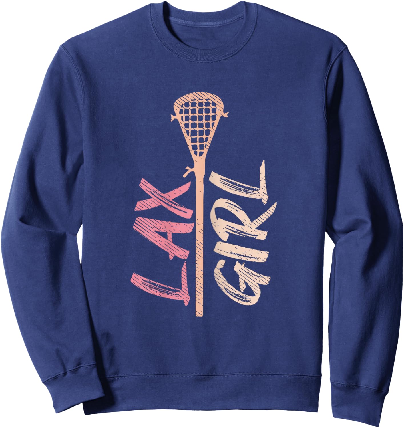 Lacrosse Stick Lax Girl Player Mom Goalie Wife Women Gift Sweatshirt - Sweatshirt | Navy