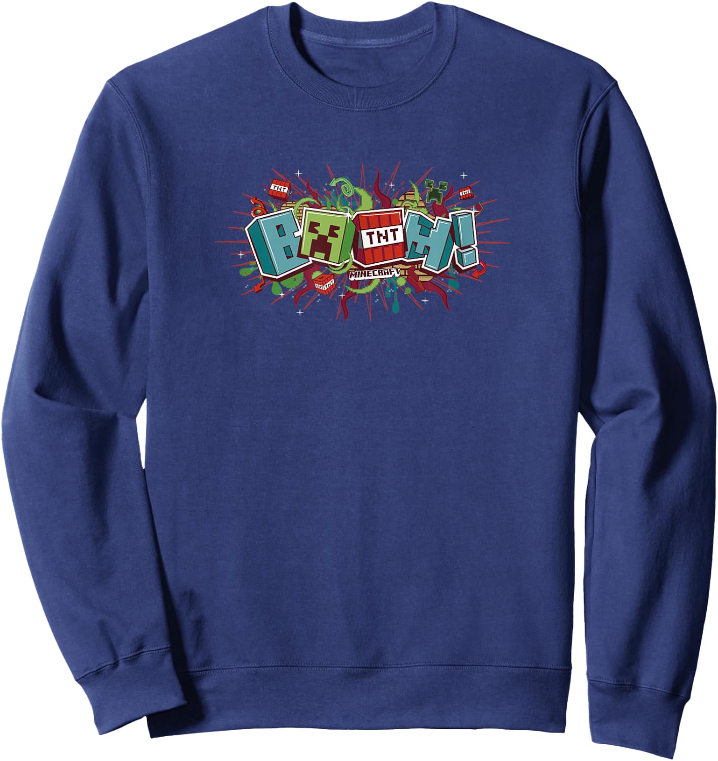 Minecraft Funtage BOOM! TNT Explosion Sweatshirt - Sweatshirt | Navy