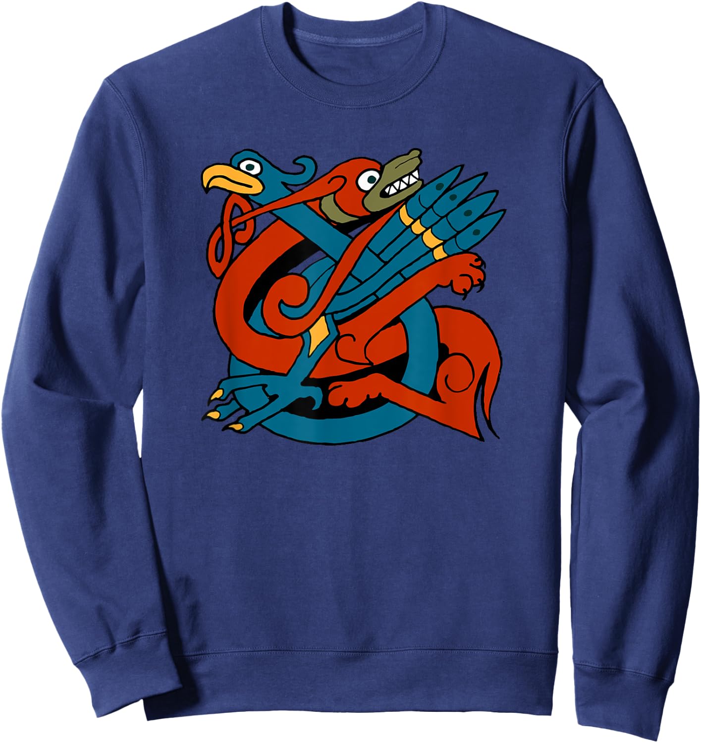 Celtic Design of Dog and Bird - Celts of the World Sweatshirt - Sweatshirt | Navy