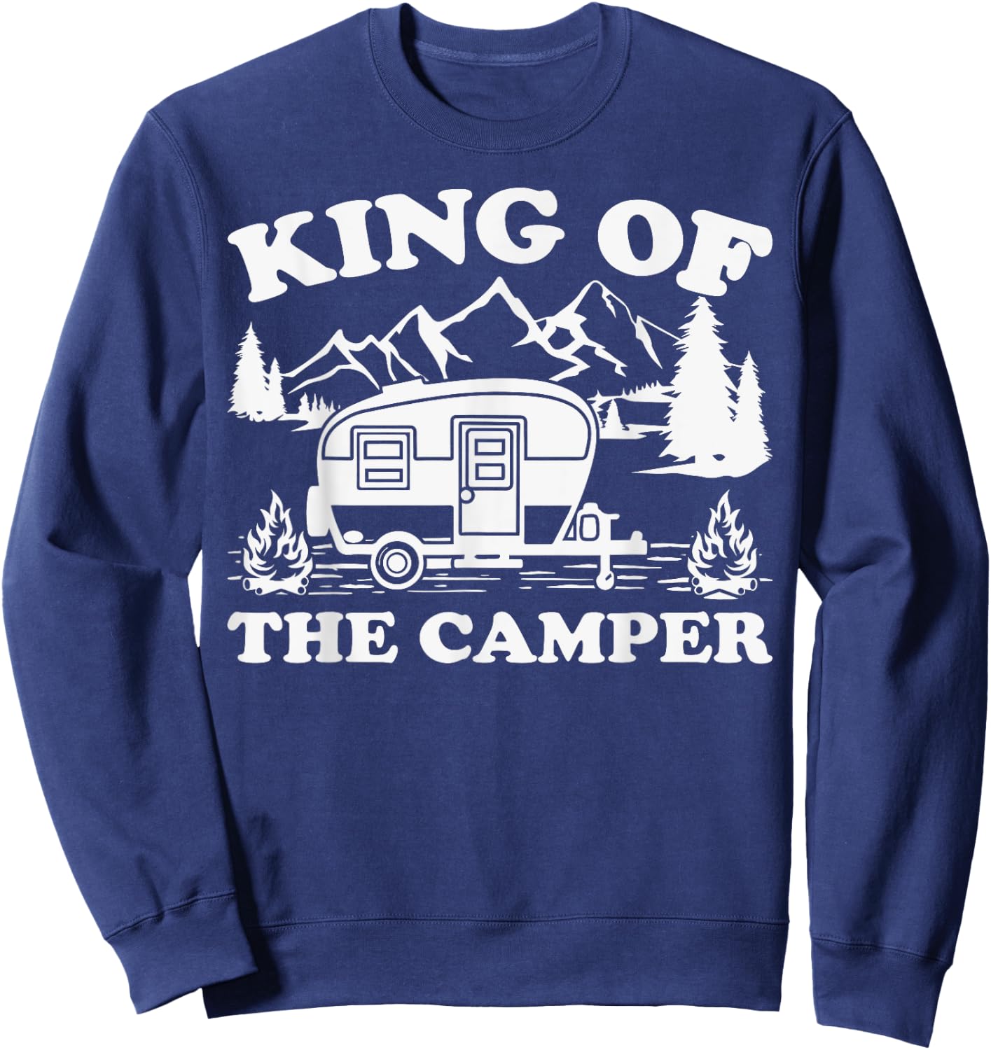 Camping Lover Camper Van King Of The Camper Sweatshirt - Sweatshirt | Navy