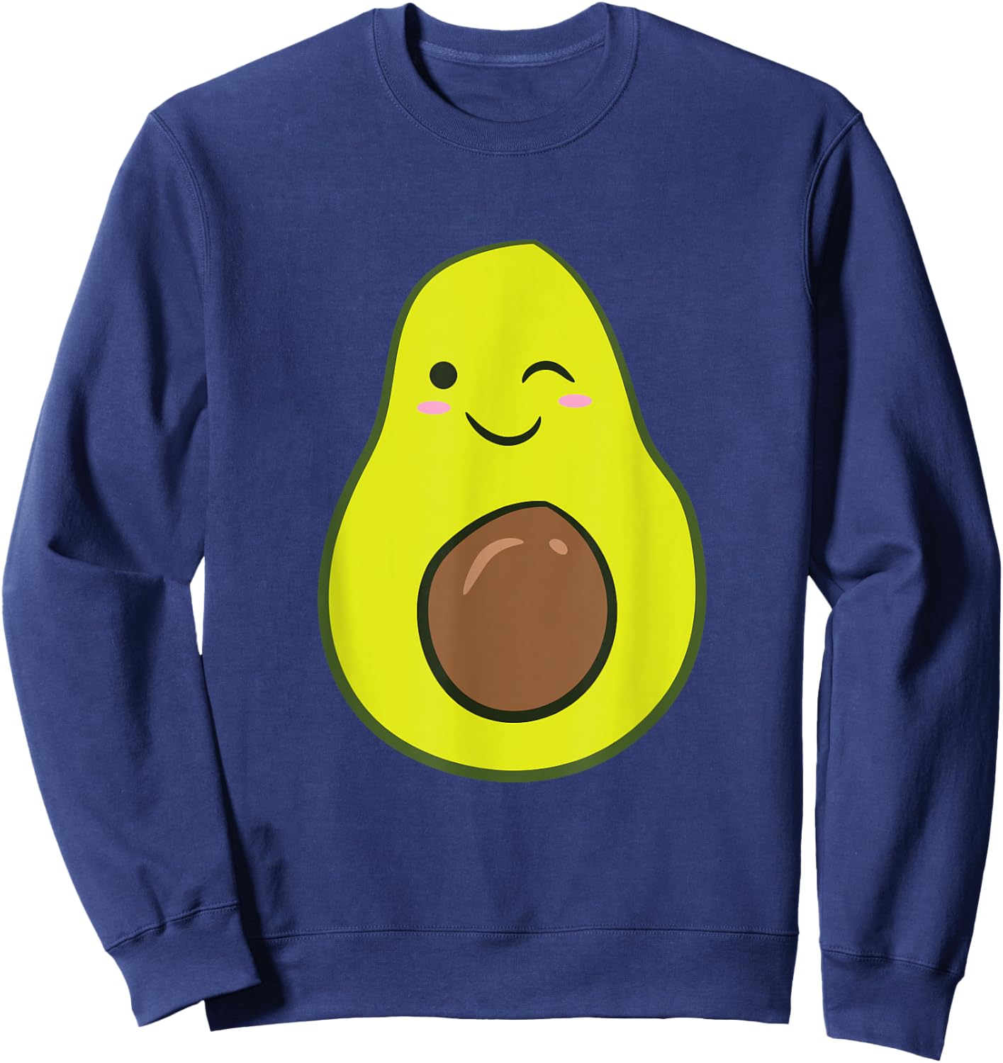 Cute Avocado Halloween Costume Kawaii Avocado Sweatshirt - Sweatshirt | Navy