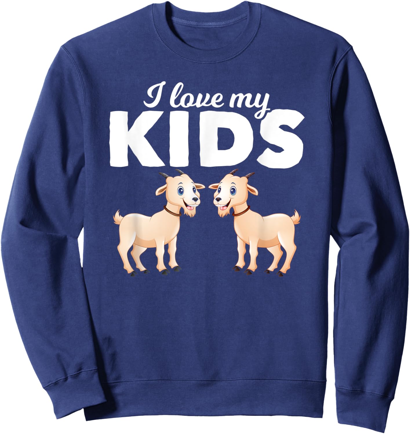 I Love My Kids Goat Sweatshirt - Sweatshirt | Navy