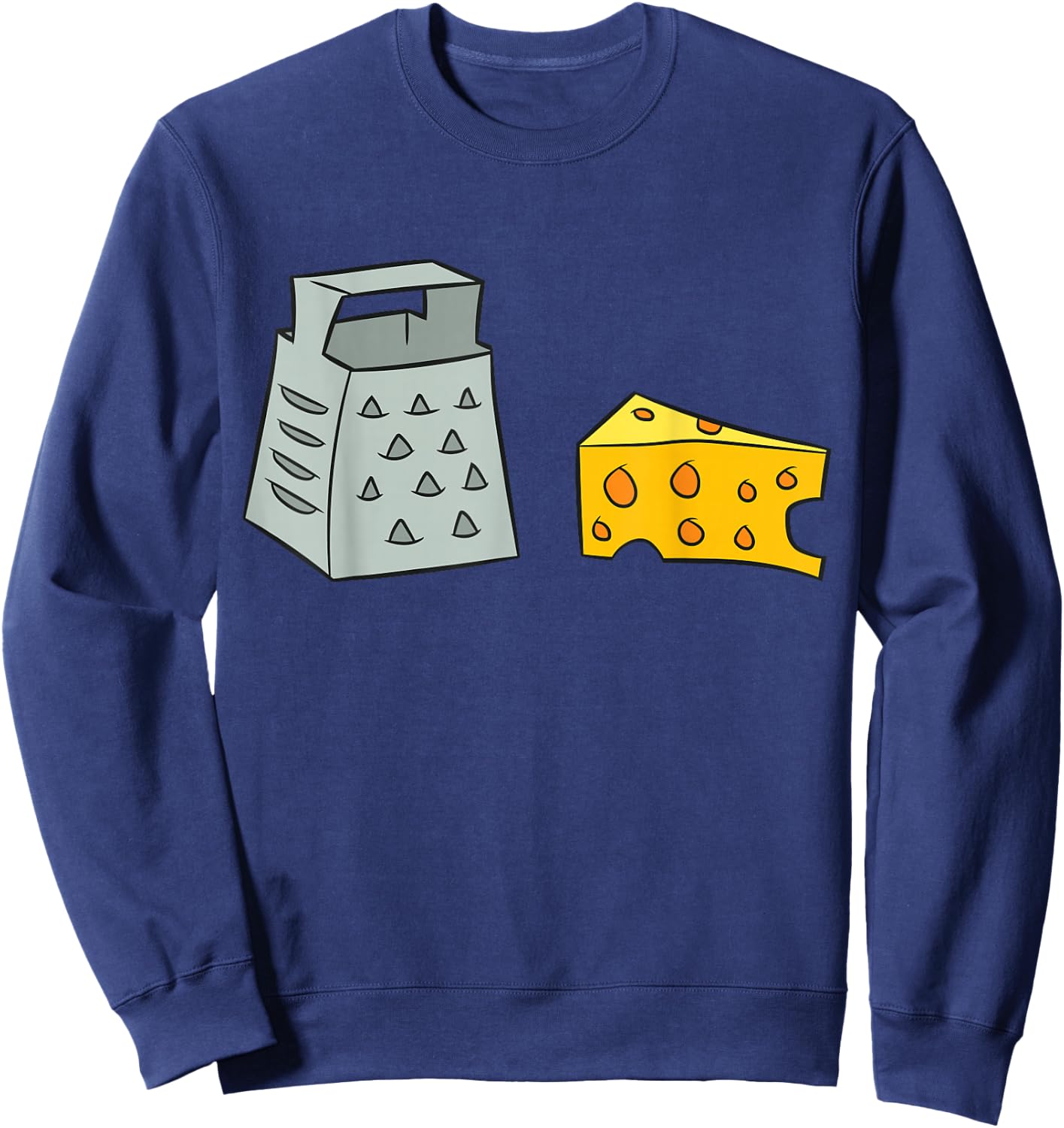 Cheese Lovers Gift Cheese Grater and Cheese Sweatshirt - Sweatshirt | Navy