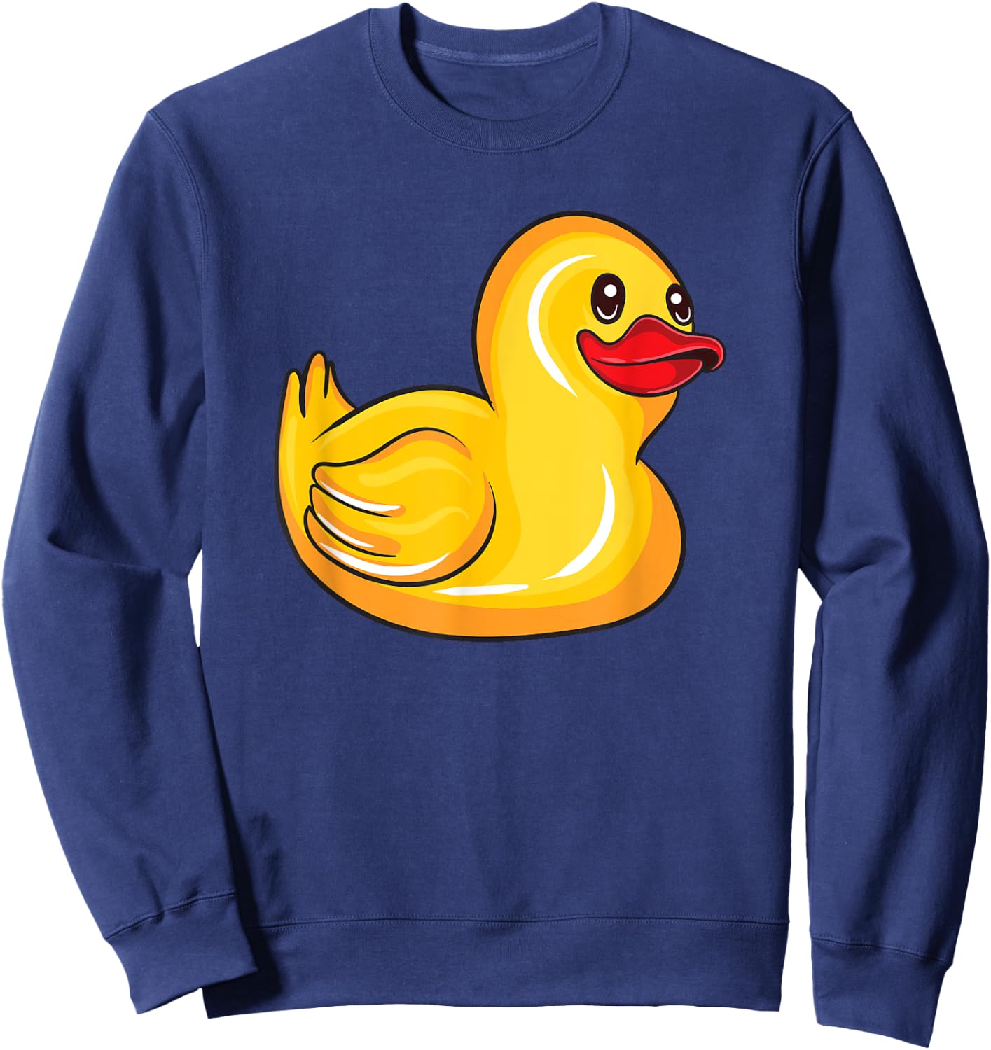 Cute Rubber Duck Gift Toddlers Men Women Funny Duckling Sweatshirt - Sweatshirt | Navy