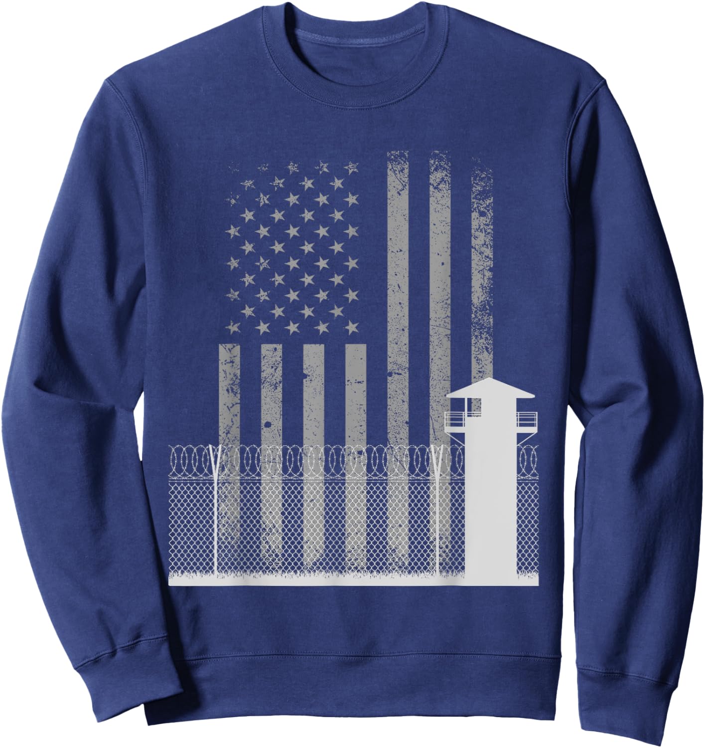 Border Control Patrol USA Conservative Republican Security Sweatshirt - Sweatshirt | Navy