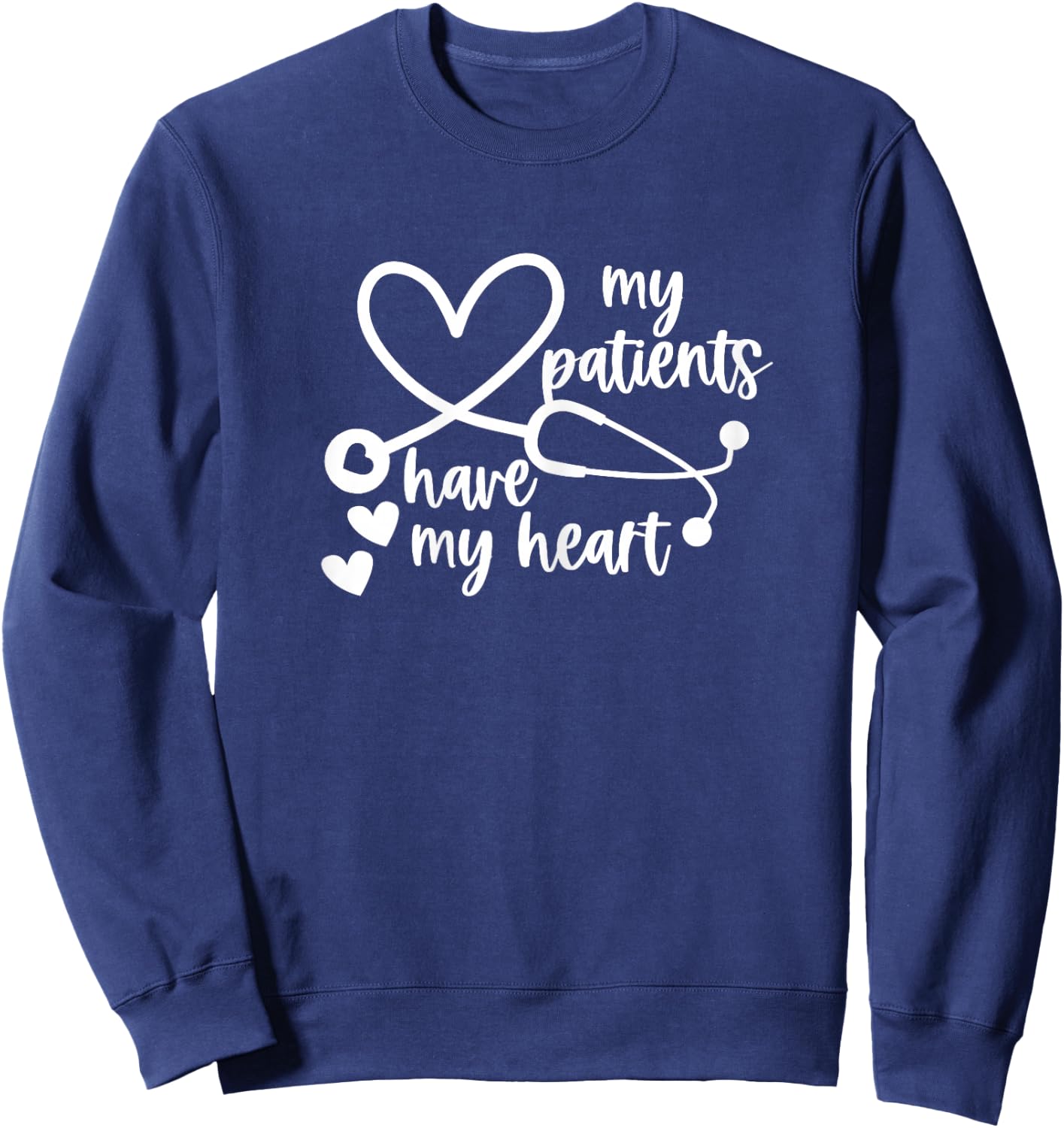 School Nurse Valentines Day NICU Nurse PEDs Pediatrian Sweatshirt - Sweatshirt | Navy