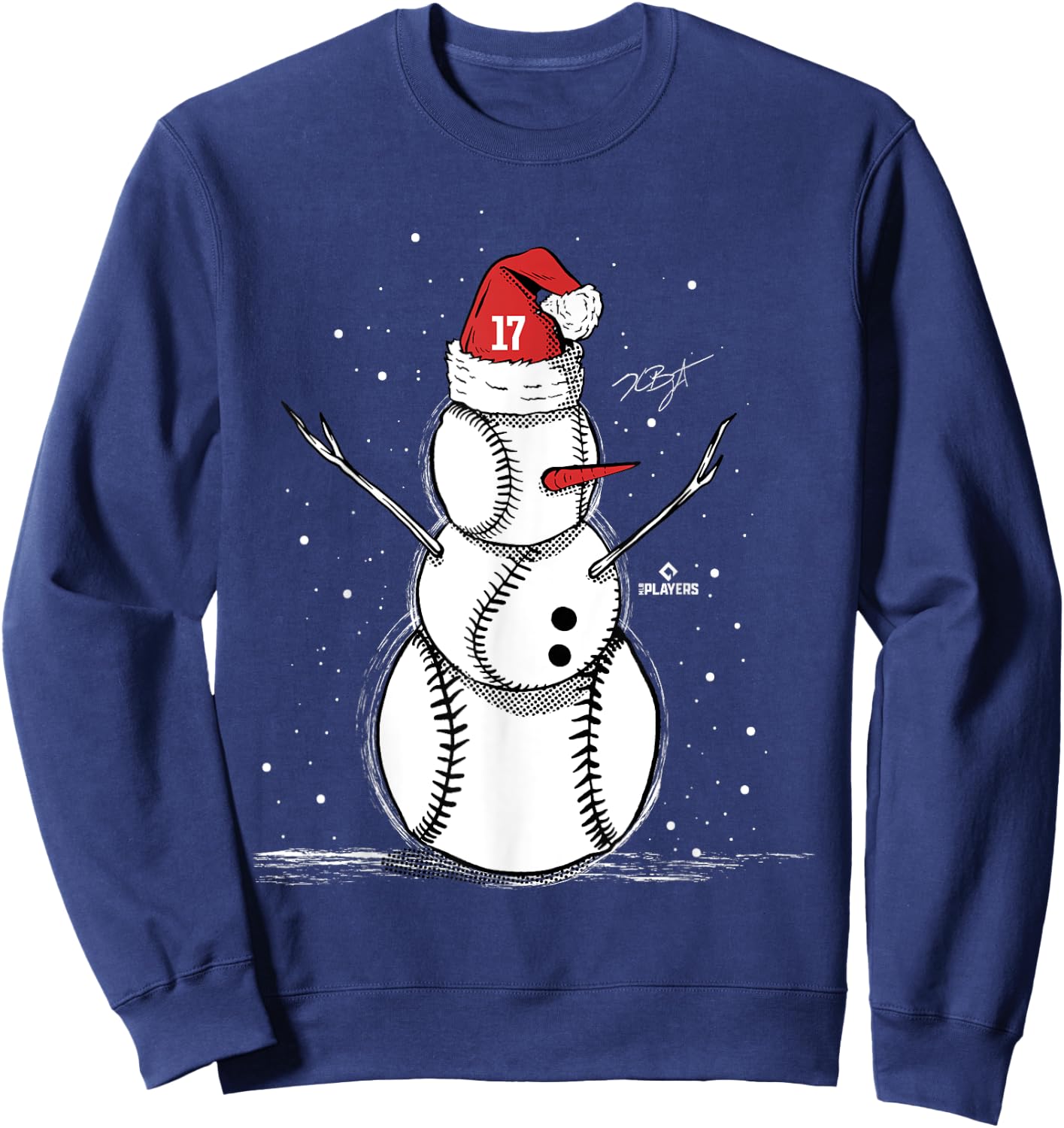 Kris Bryant Baseball Snowman Sweatshirt - Sweatshirt | Navy