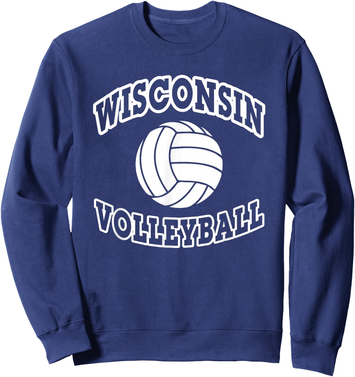 Wisconsin Volleyball Classic Style Sweatshirt - Sweatshirt | Navy