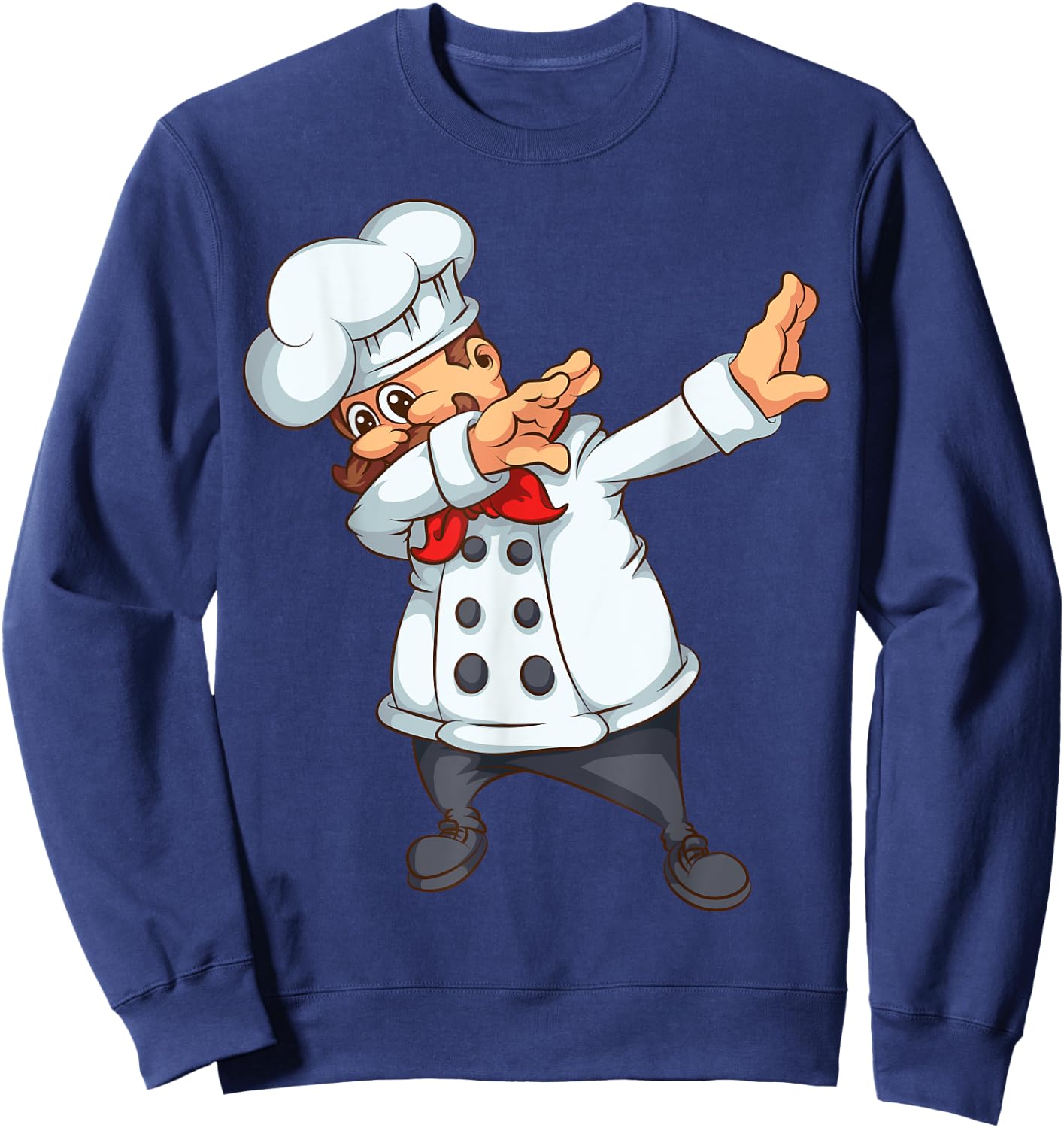 Cute Dabbing Chef | Funny Dab Dance Pastry Cook Food Gift Sweatshirt - Sweatshirt | Navy