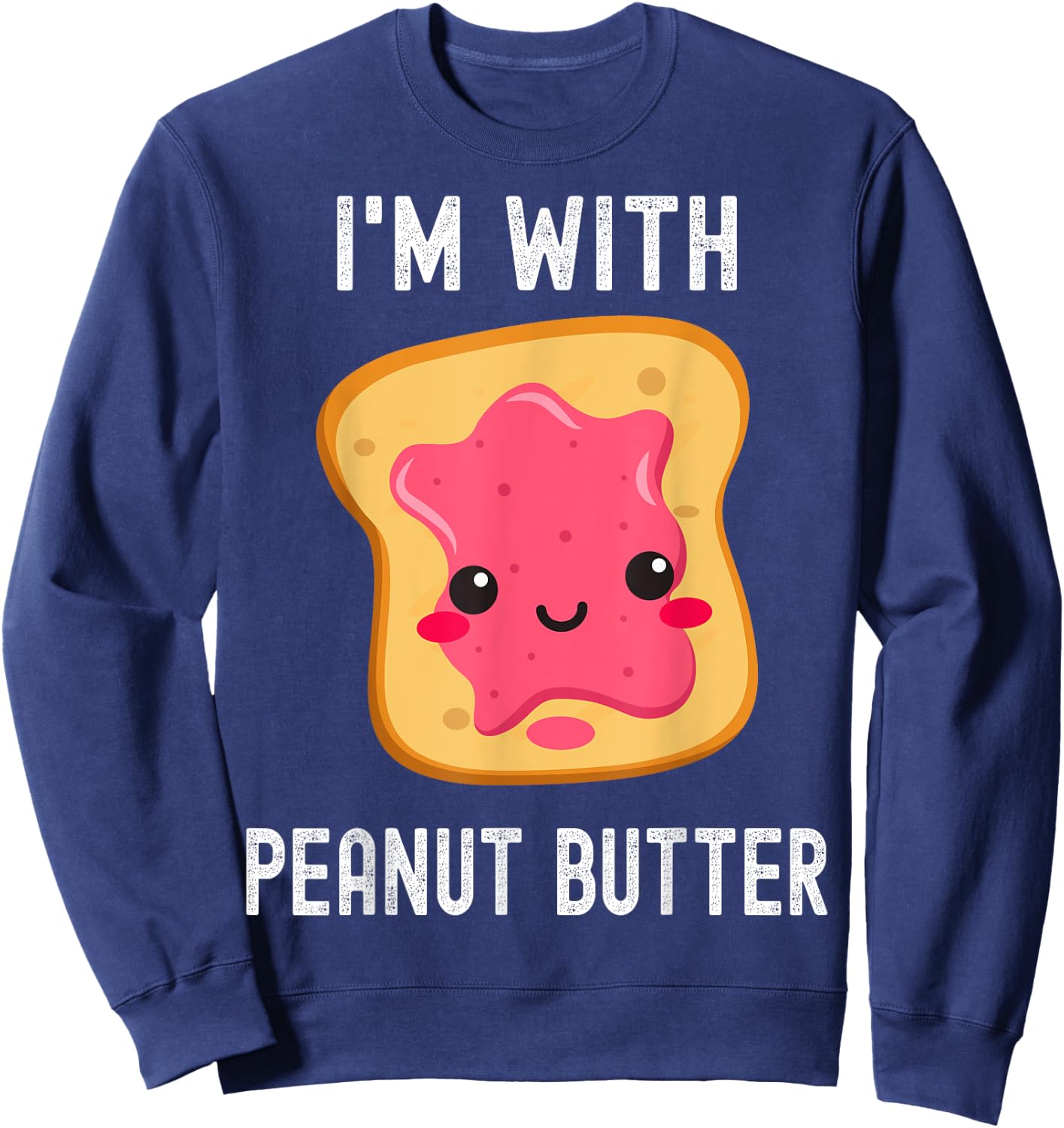 Funny Peanut Butter Jelly Matching Couples His & Hers Sweatshirt - Sweatshirt | Navy