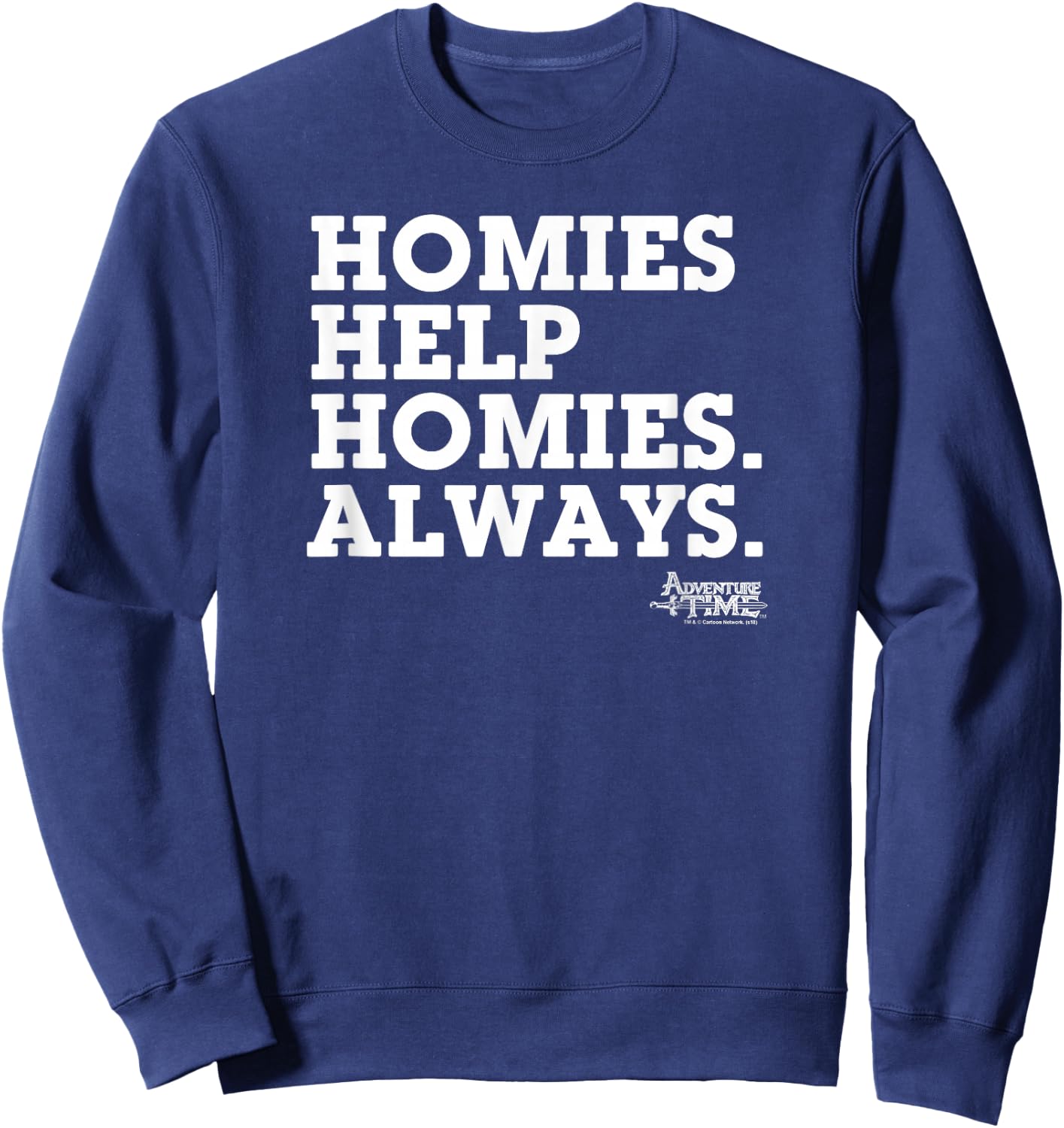 Adventure Time Homies Help Homies Sweatshirt - Sweatshirt | Navy