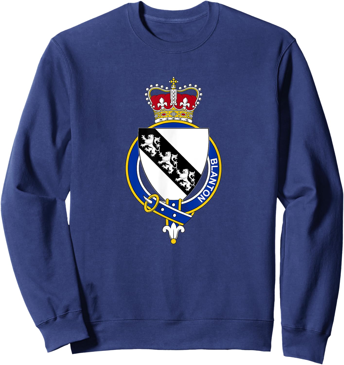 Blanton Coat of Arms - Family Crest Sweatshirt - Sweatshirt | Navy