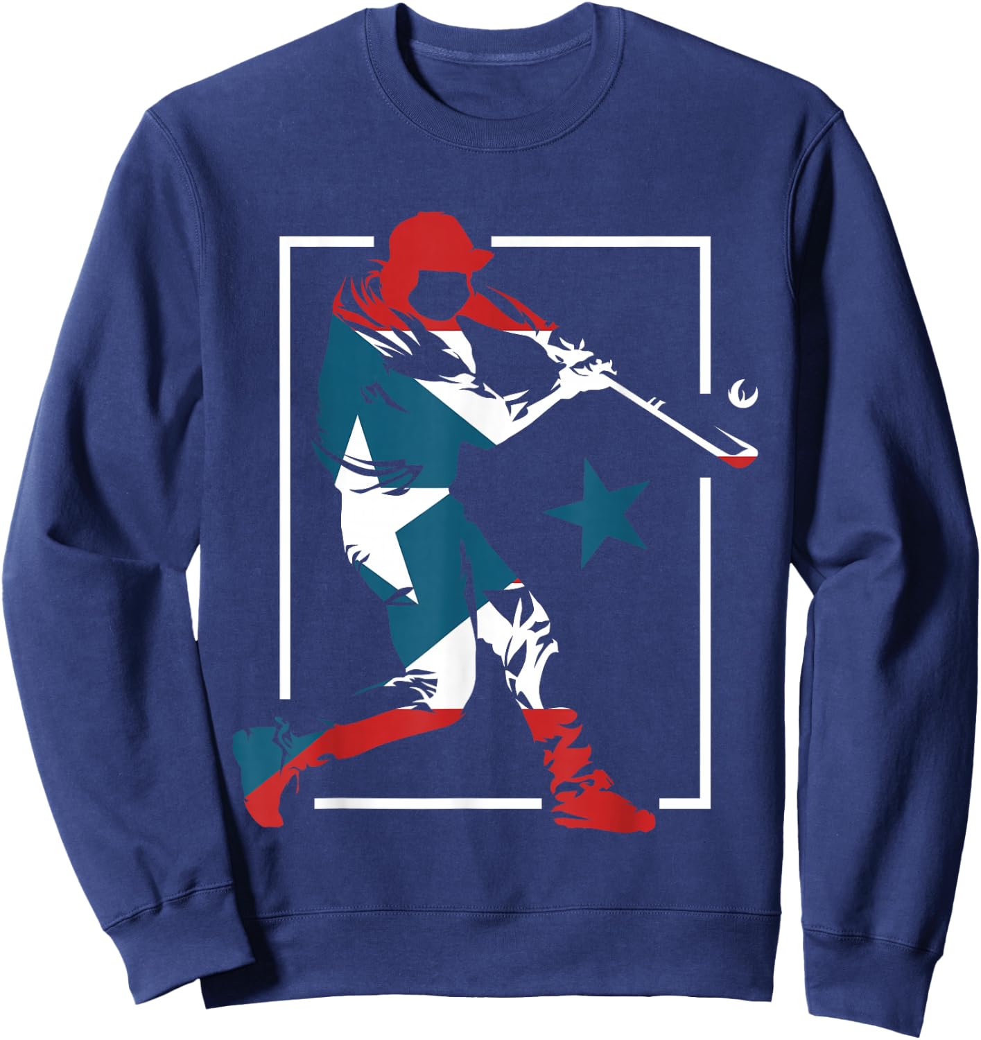 Puerto Rico Baseball Game Fans Lover Puerto Rican Pride Flag Sweatshirt - Sweatshirt | Navy