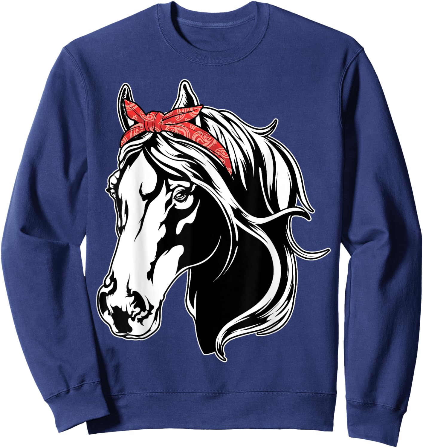 Horse Bandana For Horseback Riding Horse Lover Girls Women's Sweatshirt - Sweatshirt | Navy