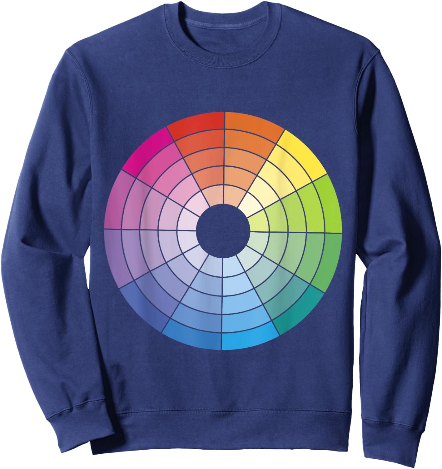 Colour Wheel Chart Color Hex Artist Sweatshirt - Sweatshirt | Navy