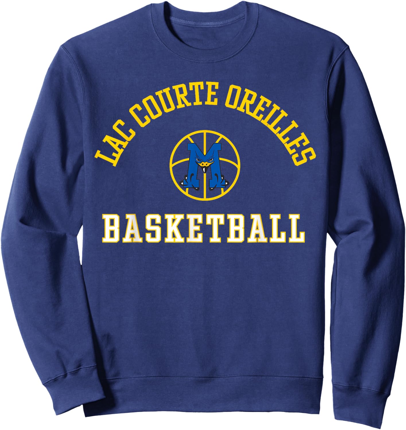 Lac Courte Oreilles Ojibwe School Migiziwag Basketball Sweatshirt - Sweatshirt | Navy