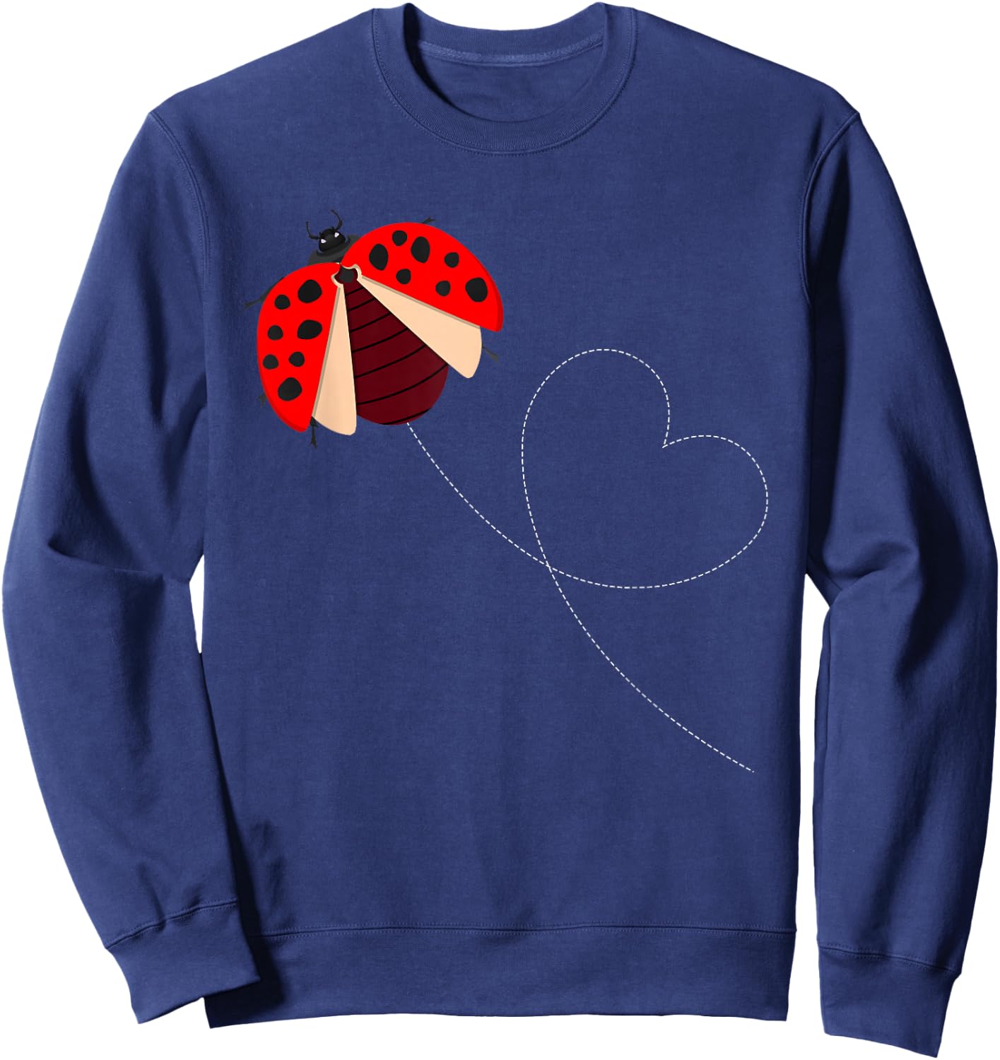 Funny Ladybug Design Women Boys Girls Lady Bug Lover Sweatshirt - Sweatshirt | Navy