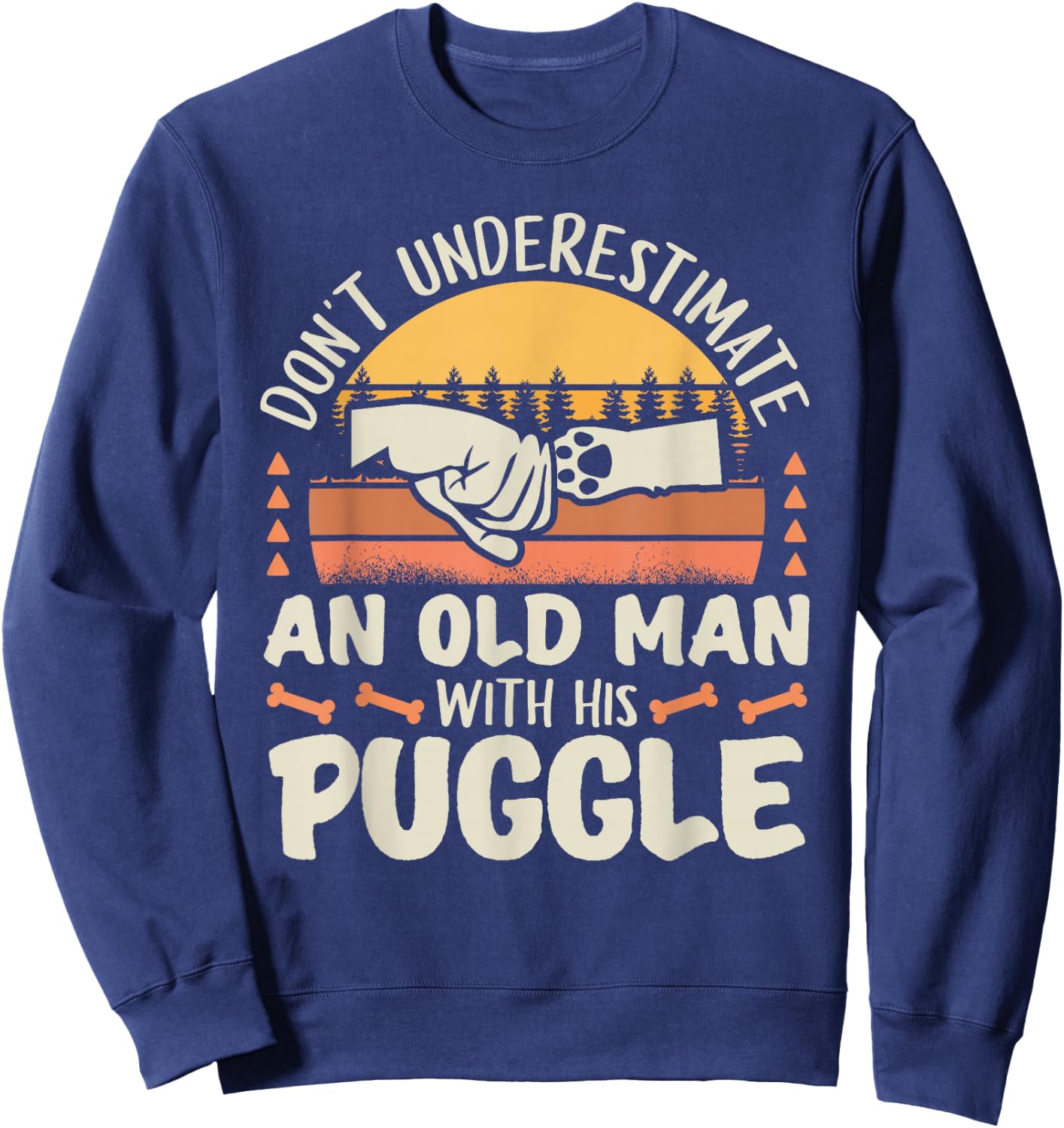 Puggle Shirt Men Women Dog Mom Dog Lover Puggle Sweatshirt - Sweatshirt | Navy