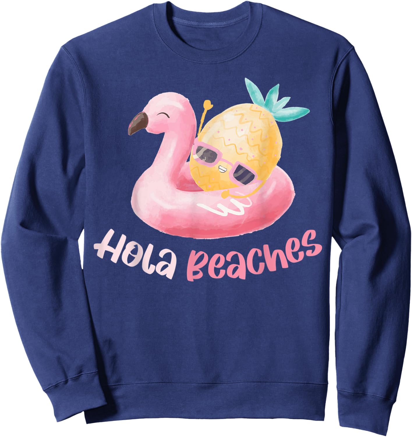 Hola Beaches Men Women Sweatshirt - Sweatshirt | Navy