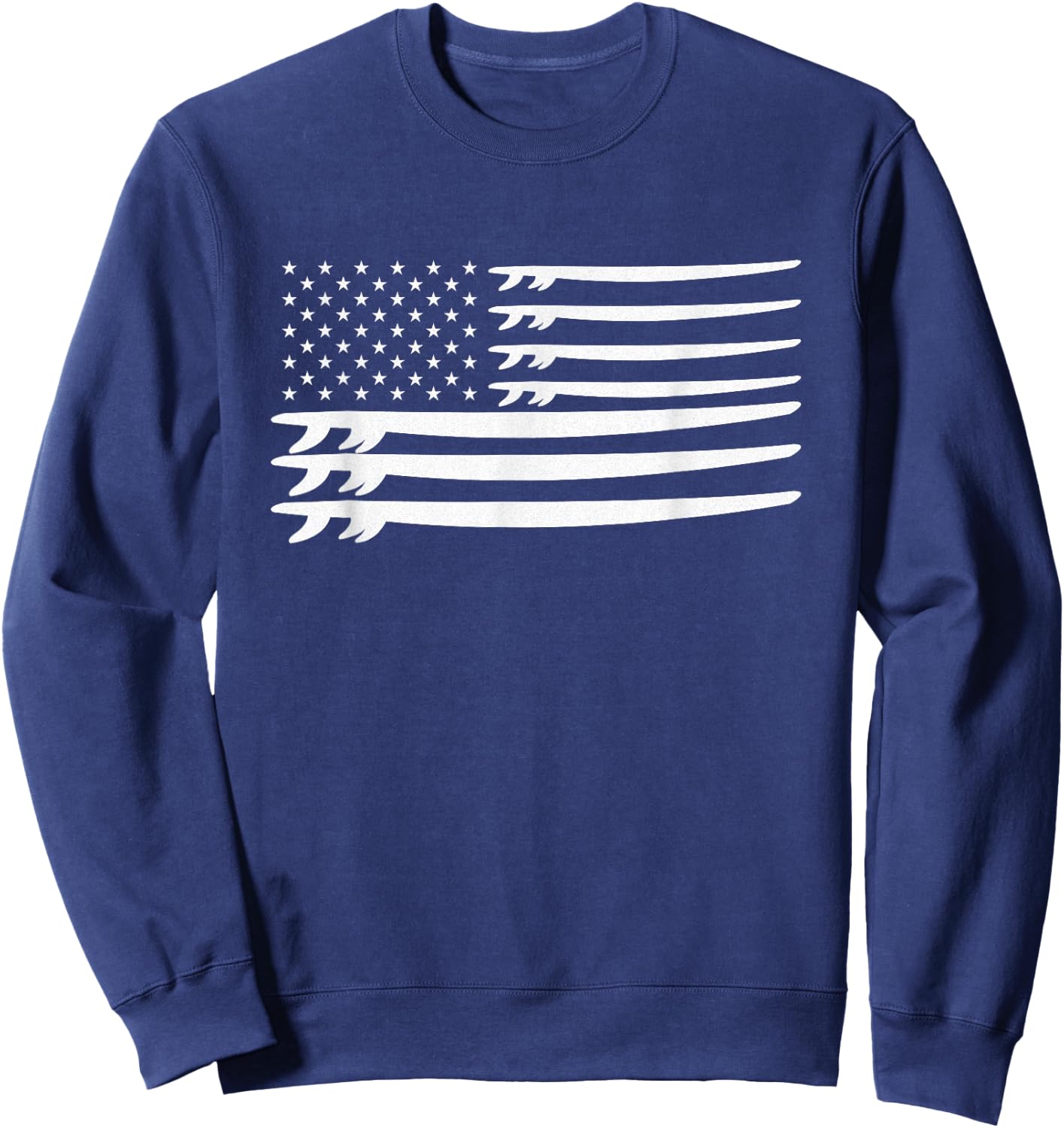 Surfer American Flag Surfboard Sweatshirt - Sweatshirt | Navy
