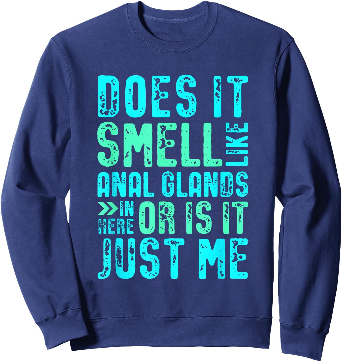 Does it Smell Like Anal Glands Funny Vet tech Sweatshirt - Sweatshirt | Navy