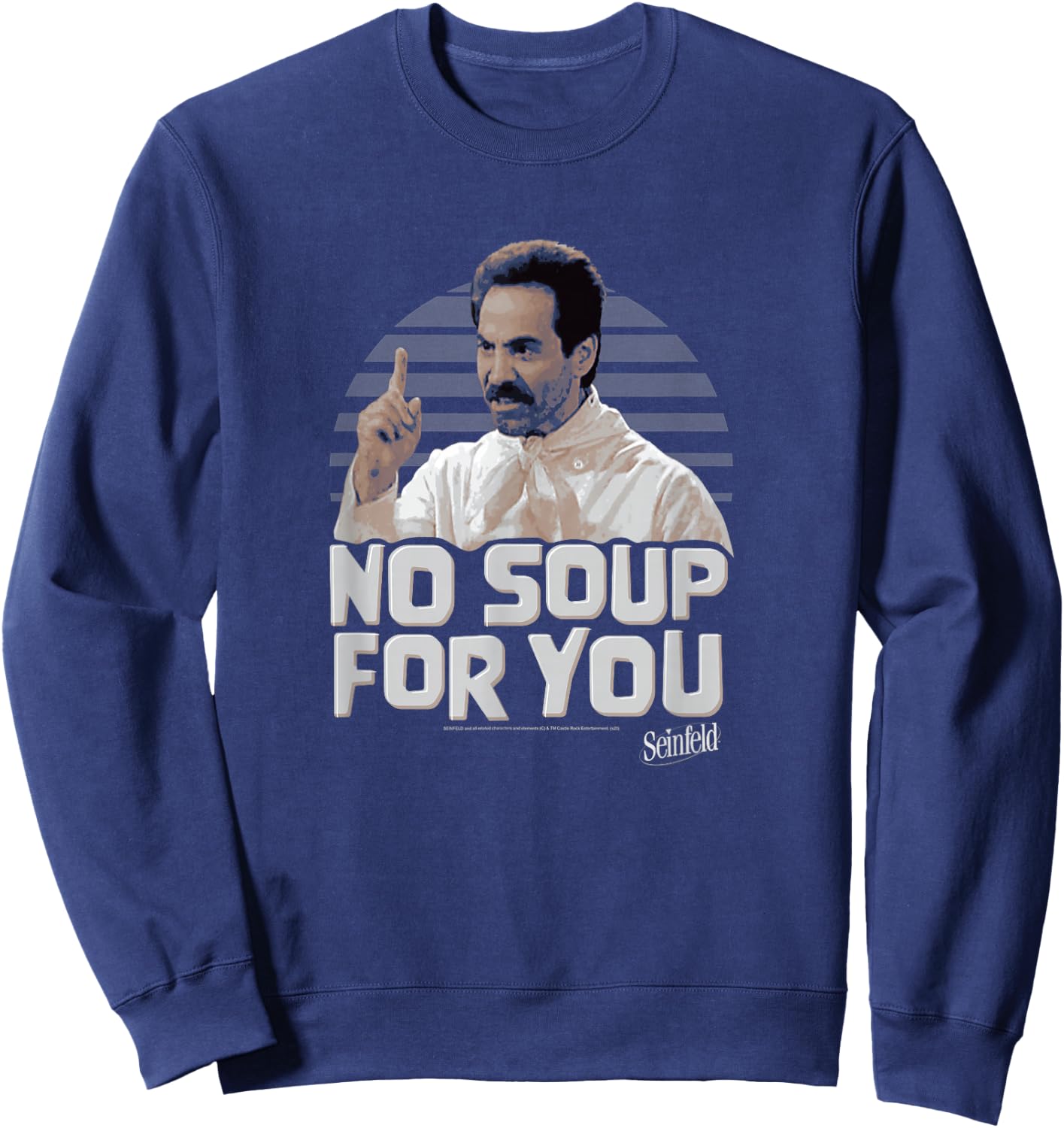 Seinfeld No Soup for You Chef Scold Sweatshirt - Sweatshirt | Navy