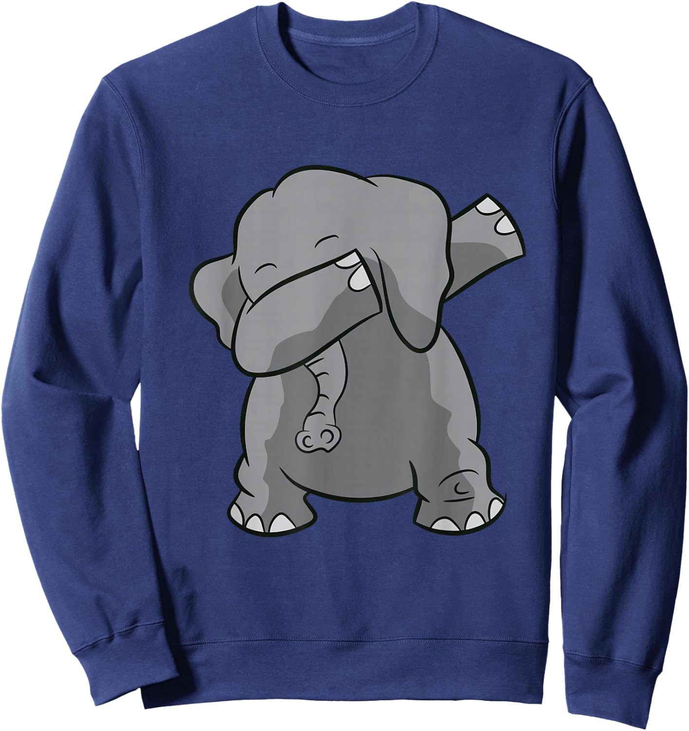 Dabbing Elephant Cute Dabbing Elephant Sweatshirt - Sweatshirt | Navy
