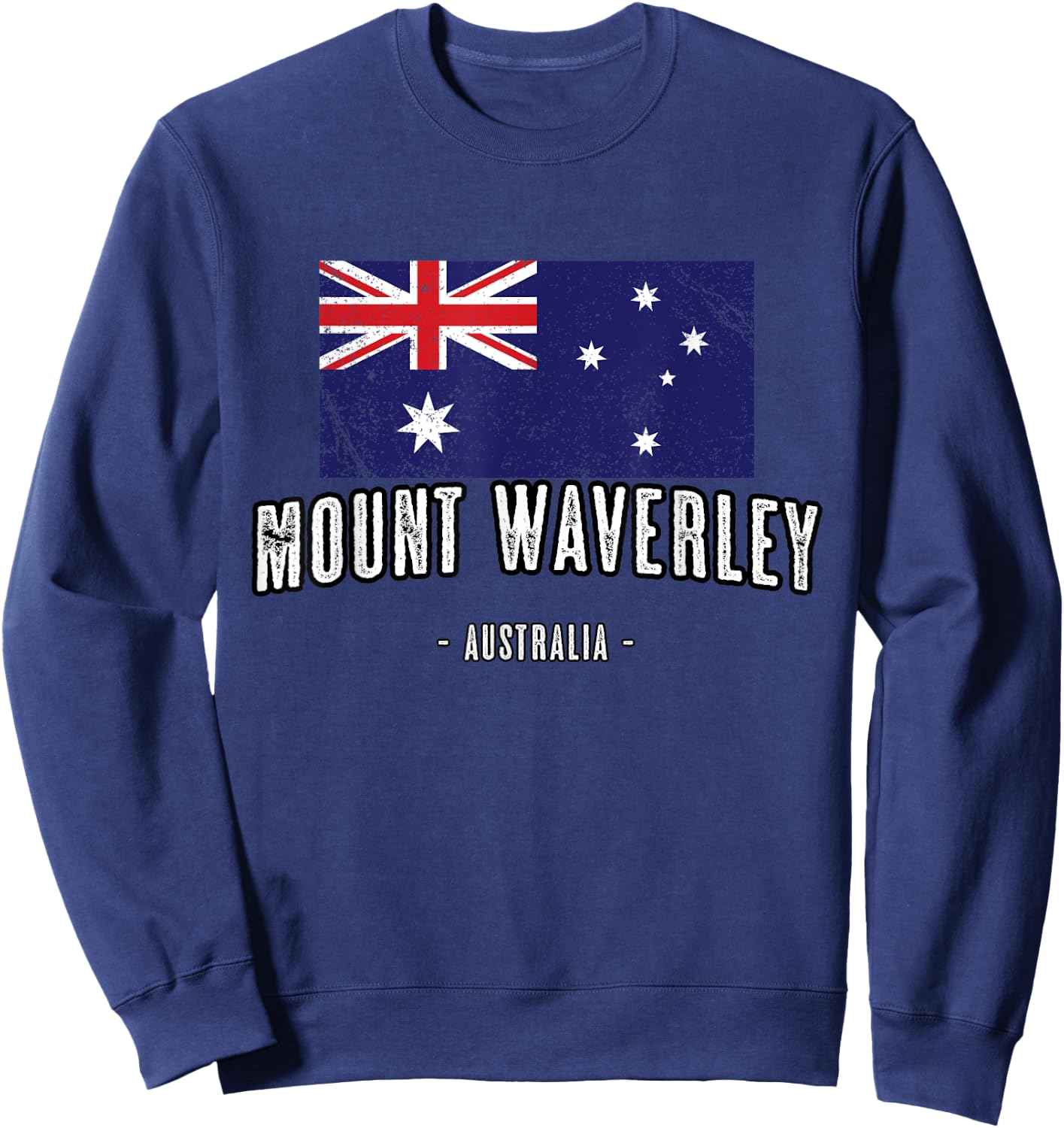 City of Mount Waverley Australia | Australian Flag, Aussie Sweatshirt - Sweatshirt | Navy