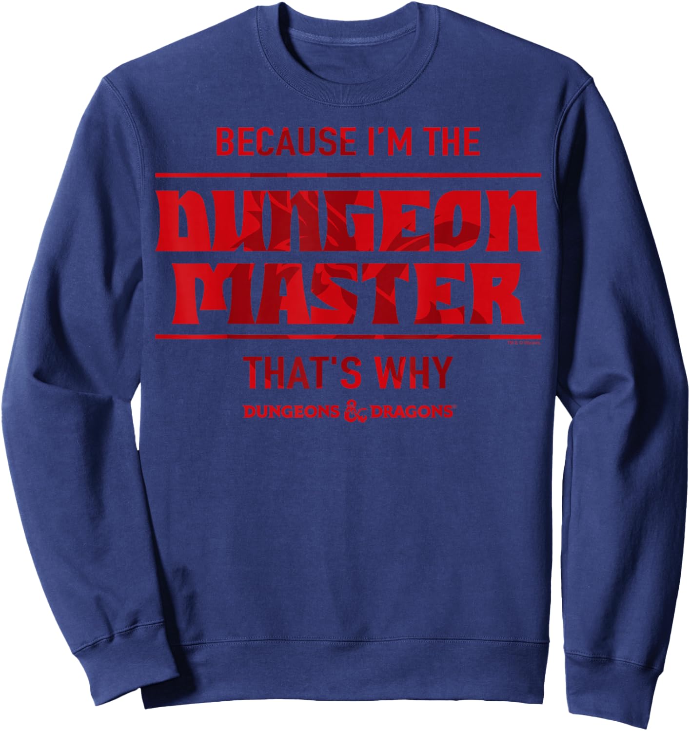 Dungeons & Dragons Because I'm The Dungeon Master Short Sleeve Sweatshirt - Sweatshirt | Navy