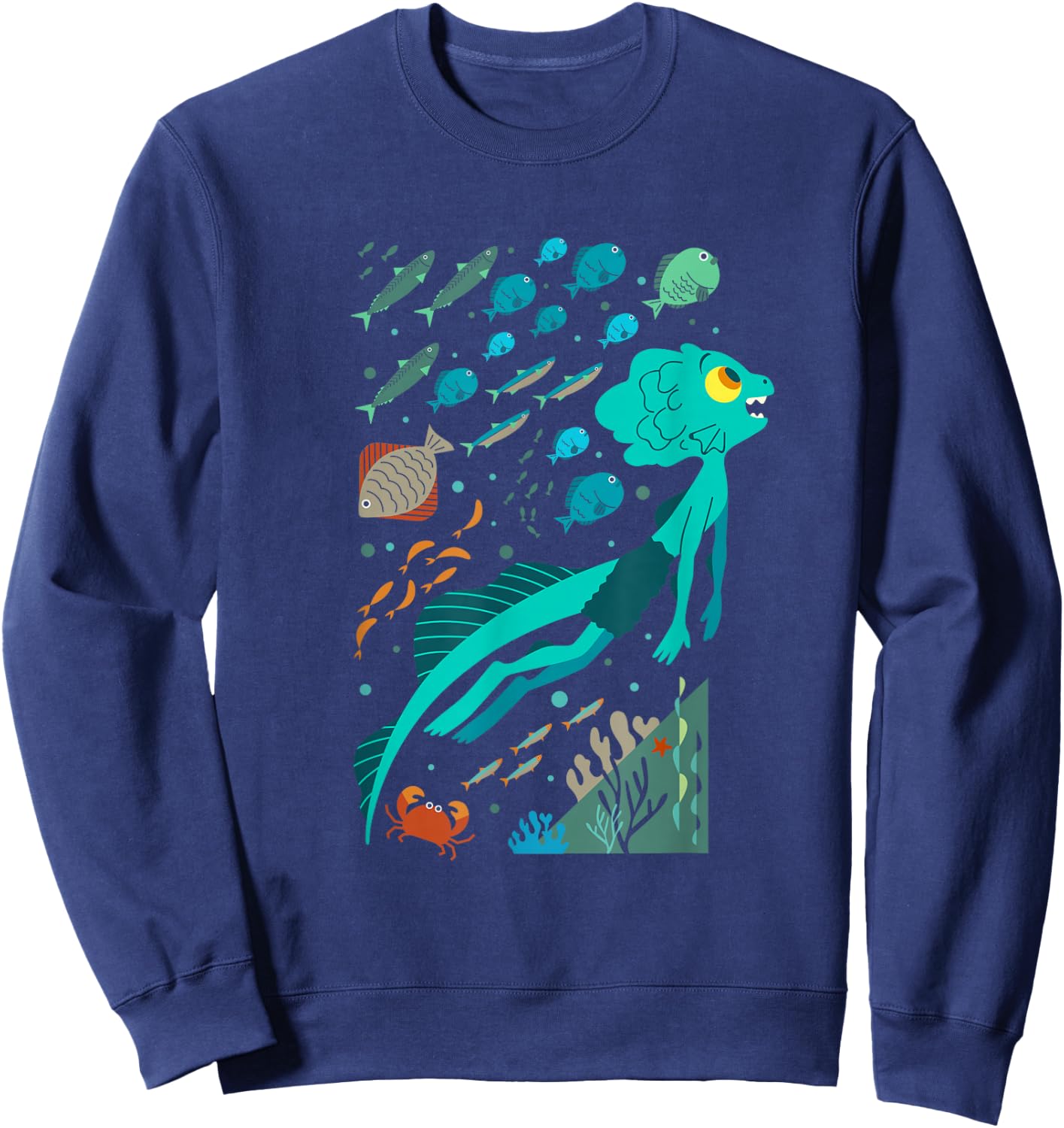 Disney Pixar Luca Swimming with Fishes Sweatshirt - Sweatshirt | Navy