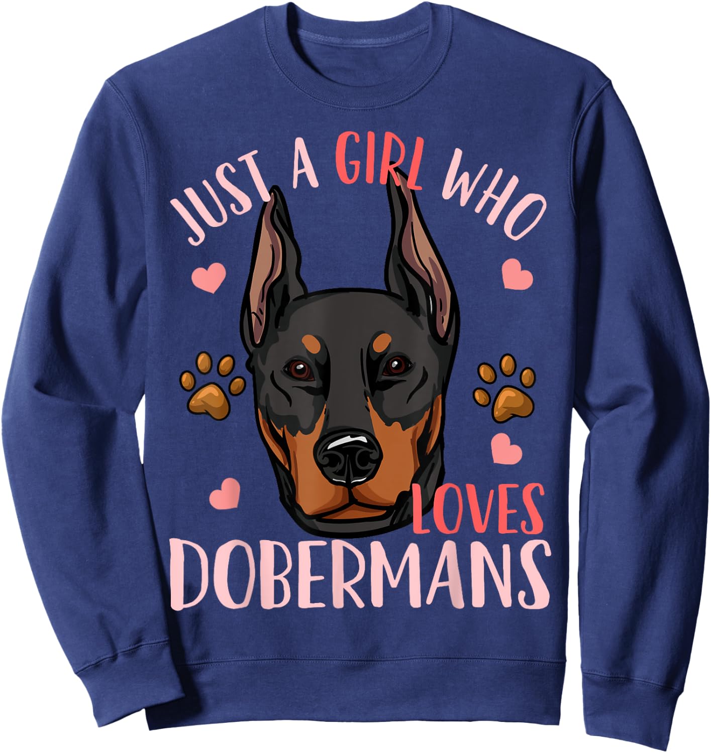 Doberman Dog Sweatshirt - Sweatshirt | Navy