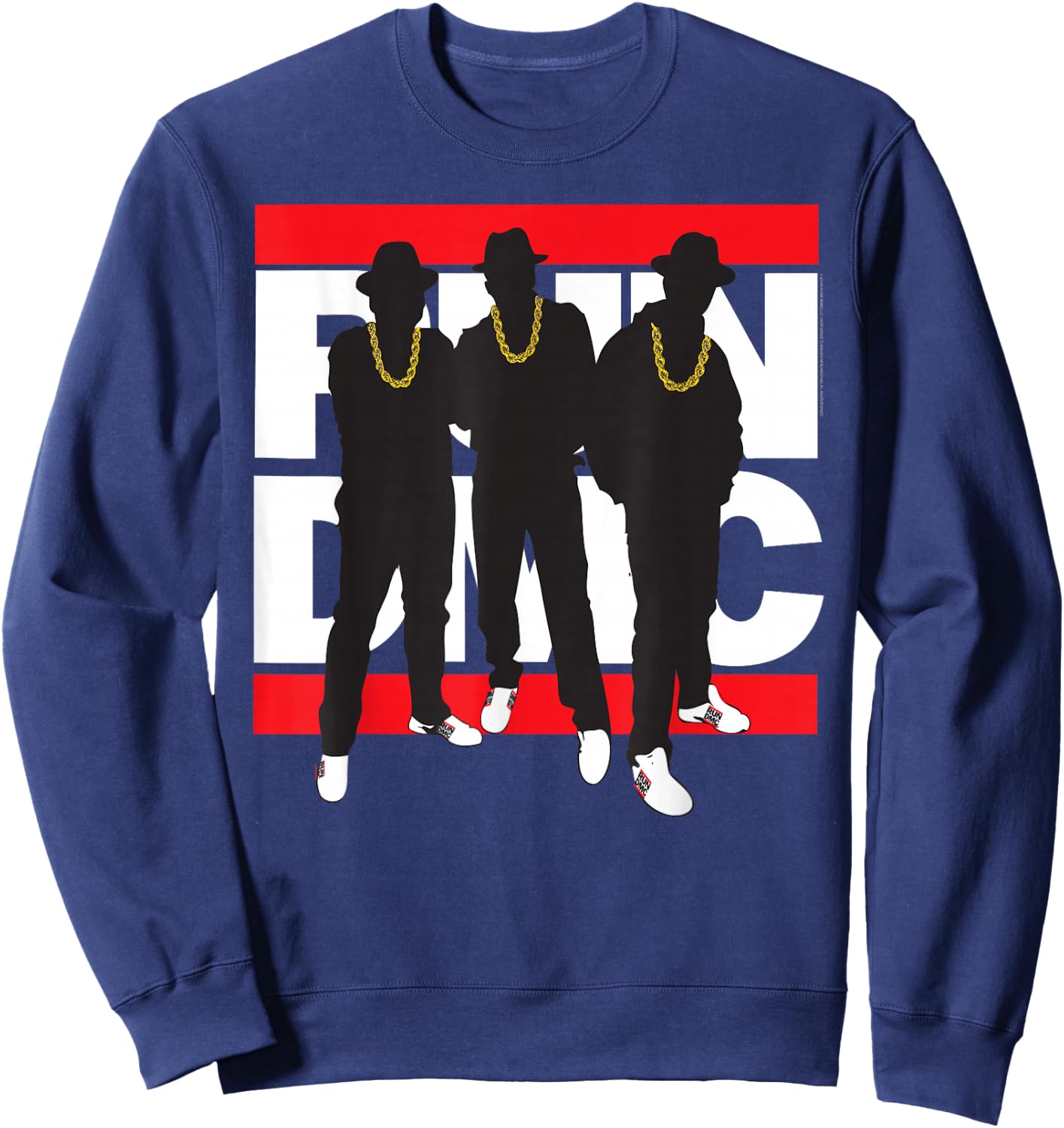 Run DMC Official Silhouette Band Small Sweatshirt - Sweatshirt | Navy