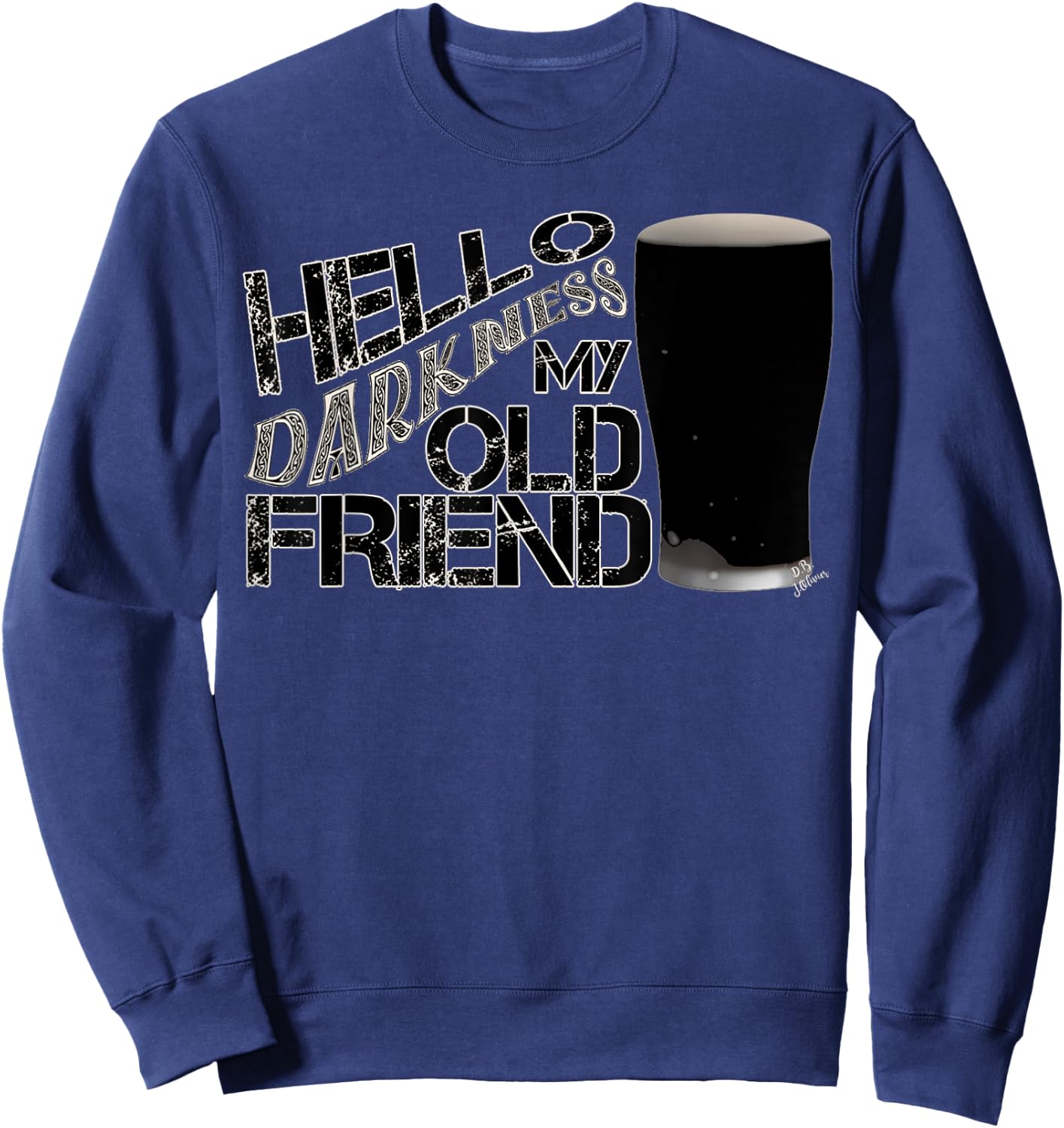 Hello darkness my old friend altbier - funny beer Sweatshirt - Sweatshirt | Navy