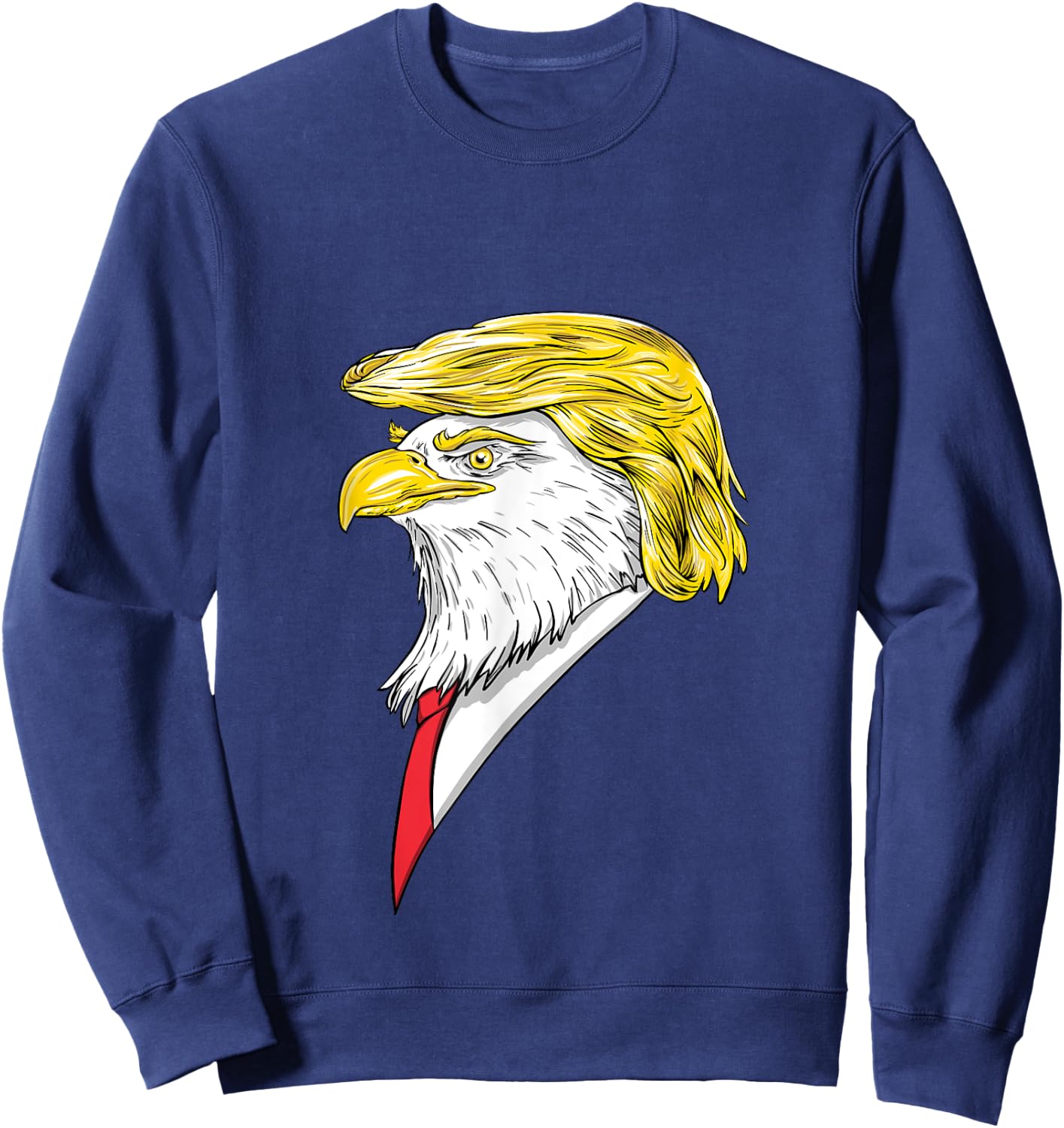 Spirit Animal Donald Trump Eagle Hair Sweatshirt - Sweatshirt | Navy