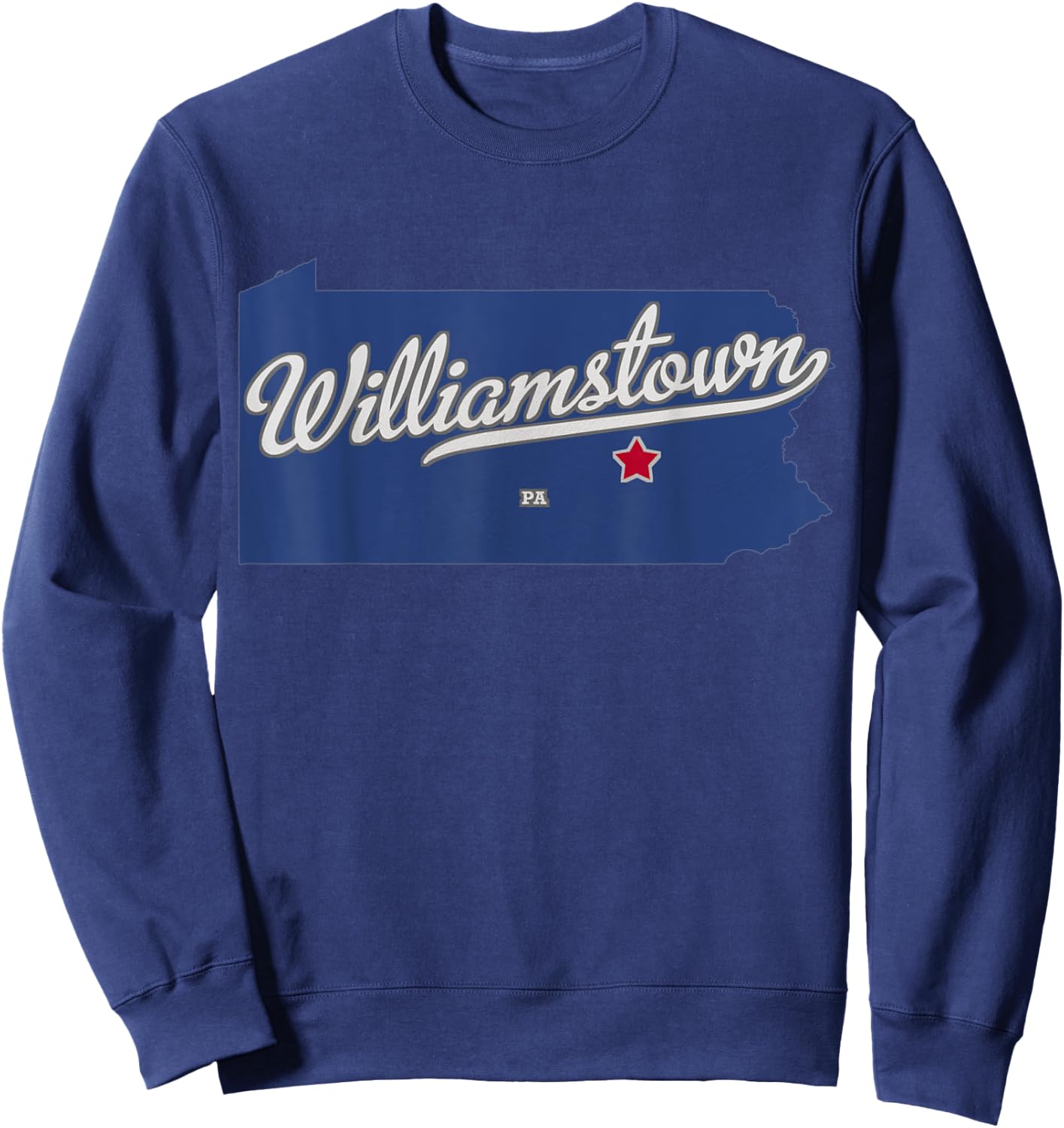 Williamstown Pennsylvania PA Map Sweatshirt - Sweatshirt | Navy