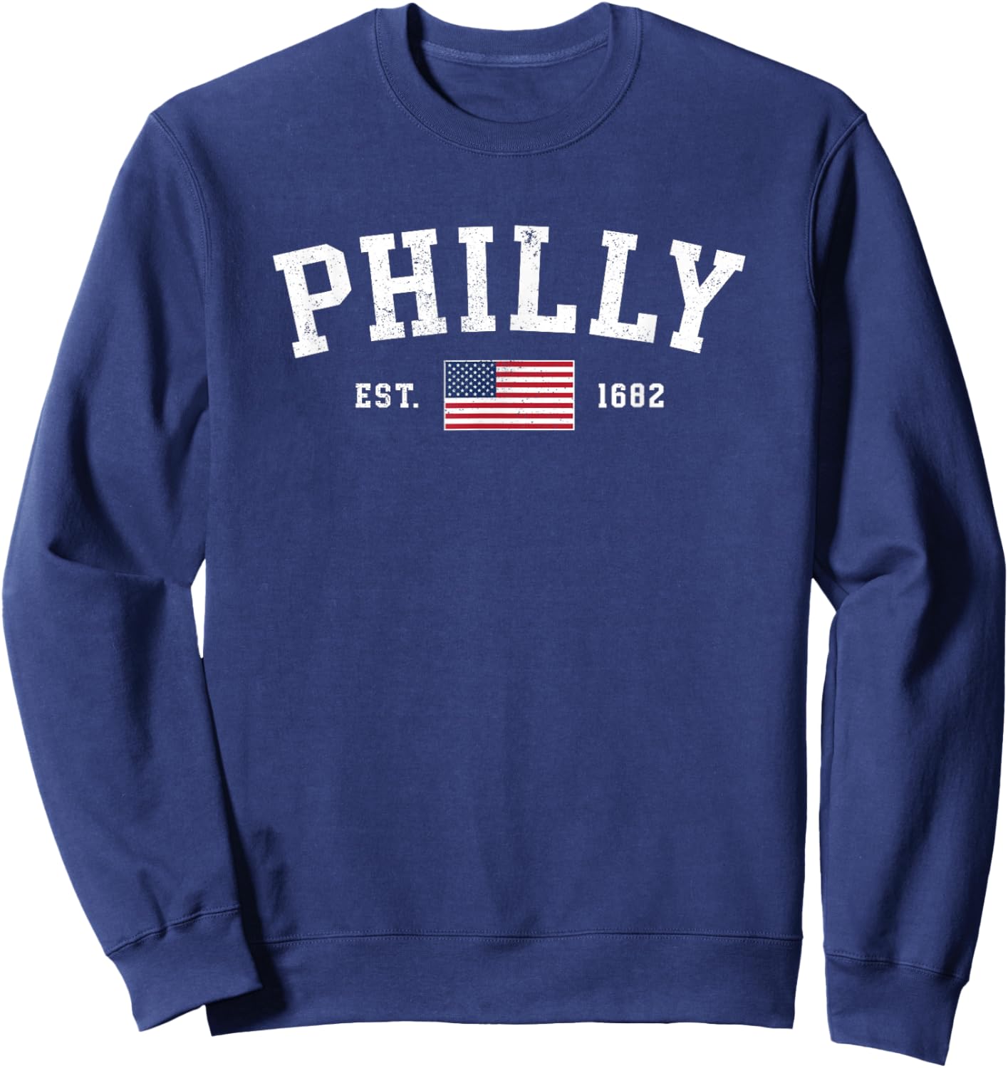 Philadelphia Pennsylvania July 4th Patriotic Philly Souvenir Kids Men Sweatshirt - Sweatshirt | Navy