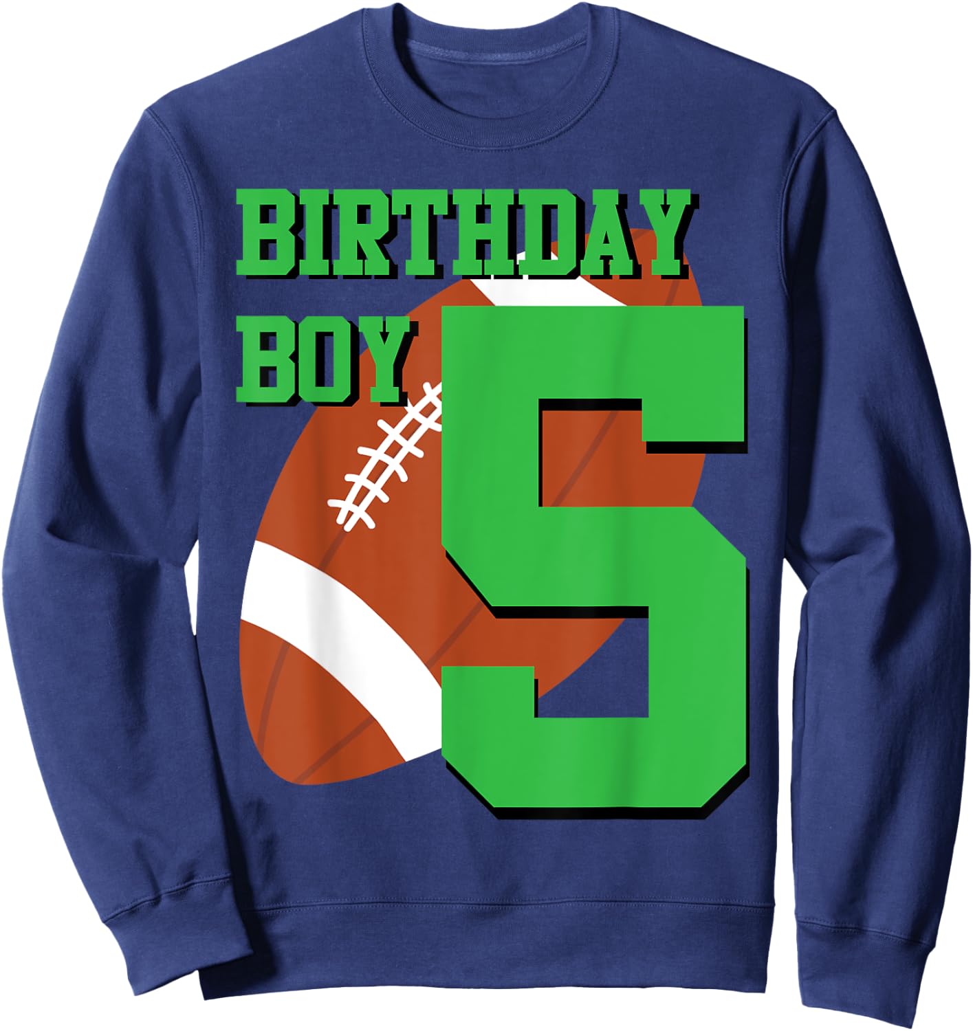 5th Birthday Football Boy | 5 year old Field Players Sweatshirt - Sweatshirt | Navy