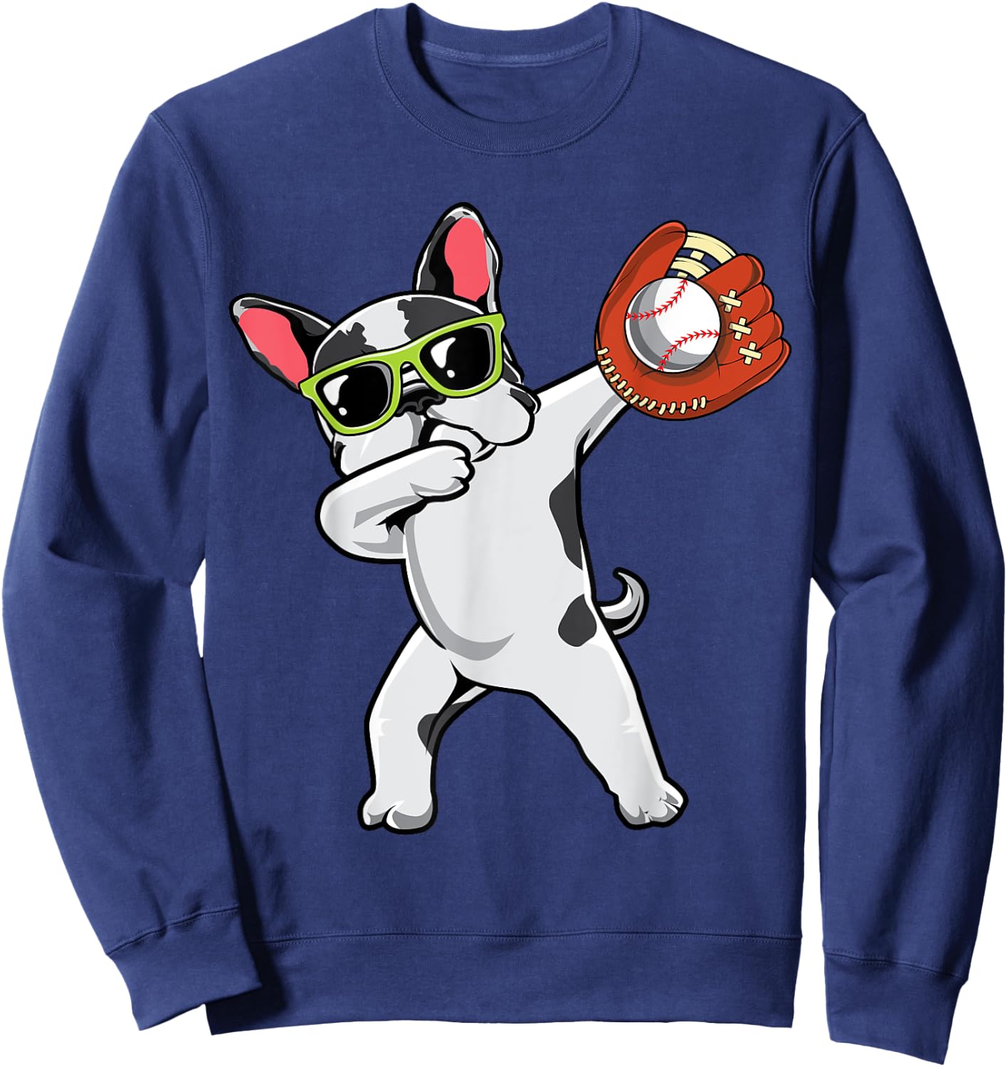 Dabbing French Bulldog Cute Frenchie Dab Baseball Boys Gifts Sweatshirt - Sweatshirt | Navy