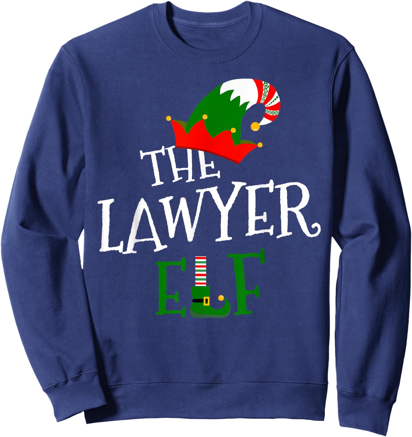The Lawyer Elf Family Matching Group Gift Christmas Costume Sweatshirt - Sweatshirt | Navy