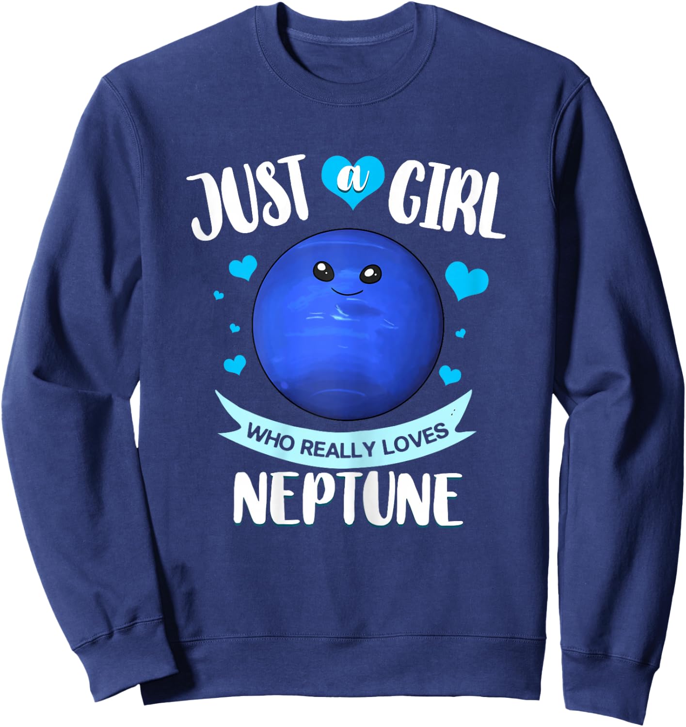 Neptune Planet Ring Solar System Sweatshirt - Sweatshirt | Navy