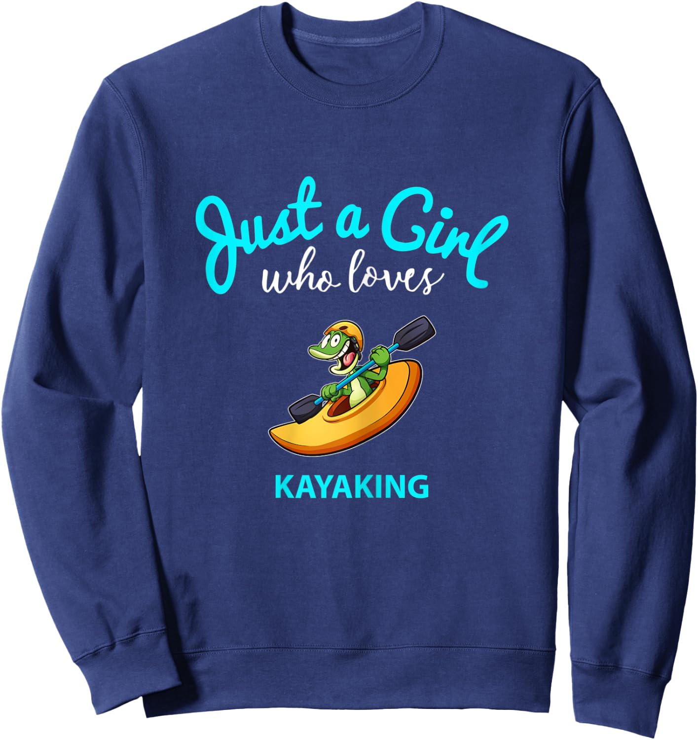 Kayak Shirt for Girls | Kids Kayak Sweatshirt - Sweatshirt | Navy