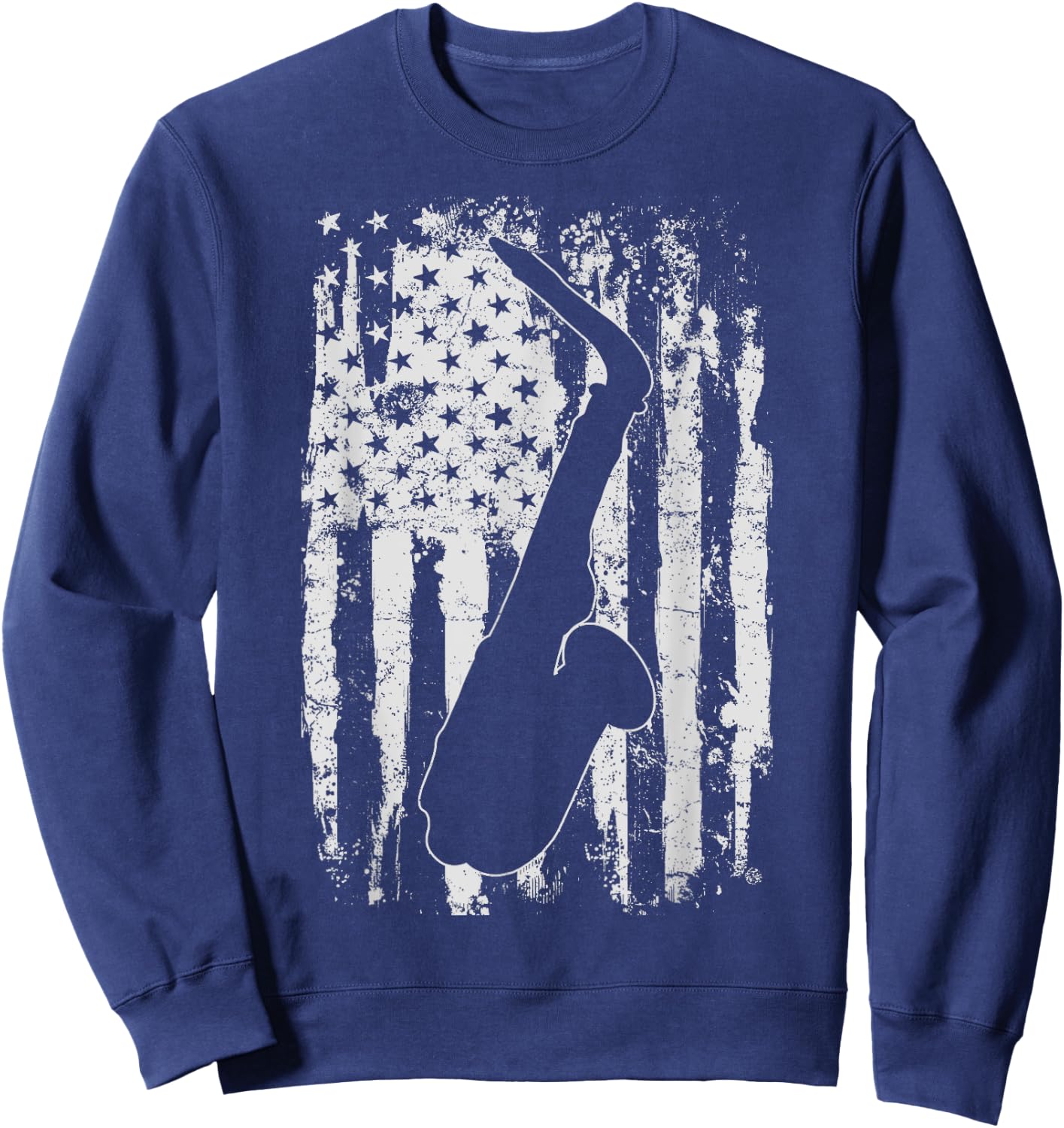 Saxophone Sax Player Vintage Gift Sweatshirt - Sweatshirt | Navy