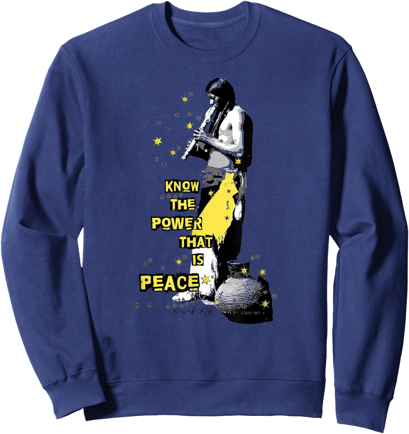 Native American Flute Sweatshirt - Sweatshirt | Navy