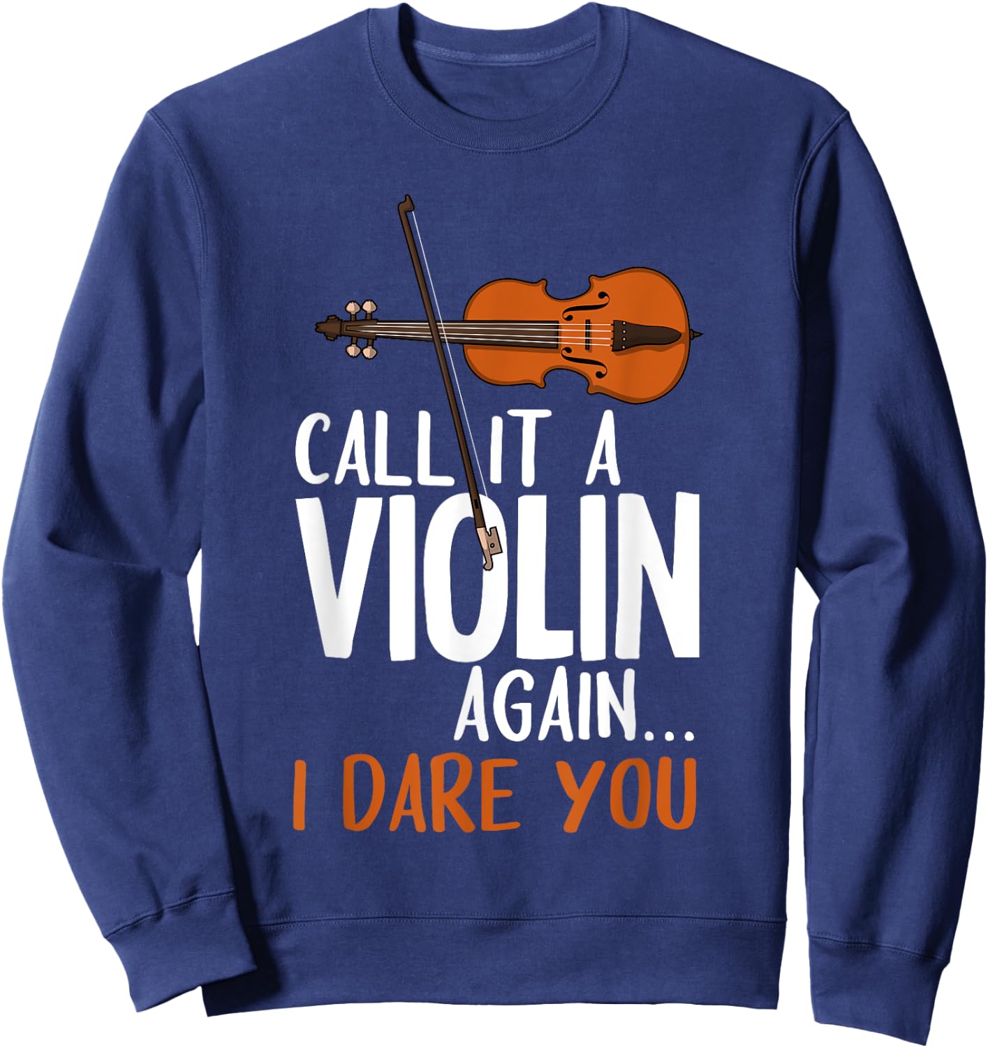 Funny Viola Player Novelty Gift Violin Student Boys Girls Sweatshirt - Sweatshirt | Navy