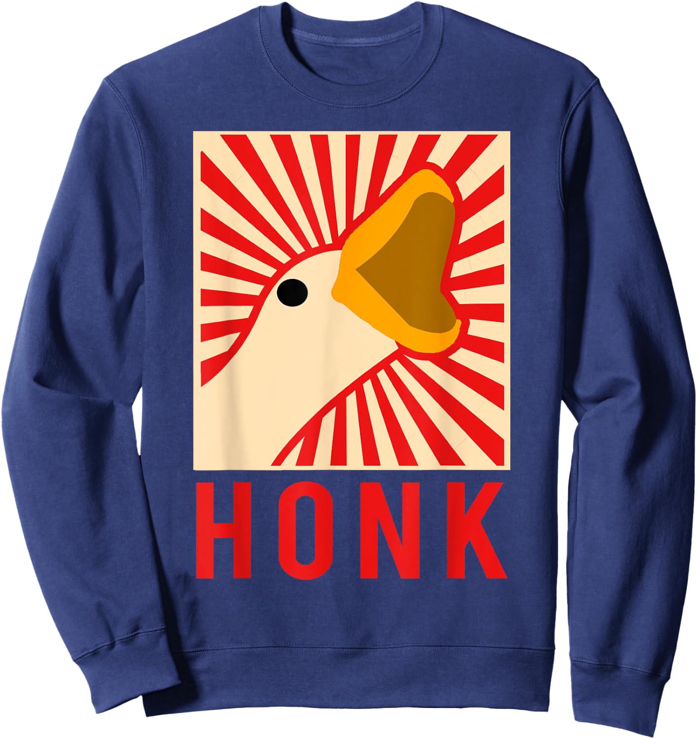 Honk goose - Funny Chicken Duck Meme Idea Sweatshirt - Sweatshirt | Navy