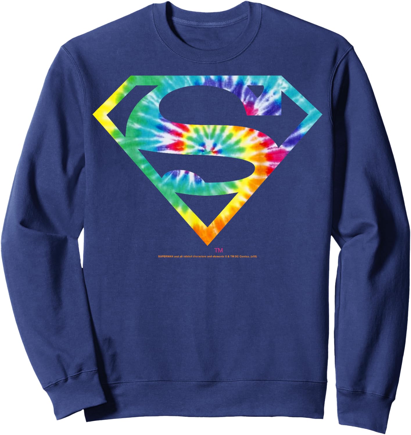 DC Comics Superman Tie Dye Logo Sweatshirt - Sweatshirt | Navy