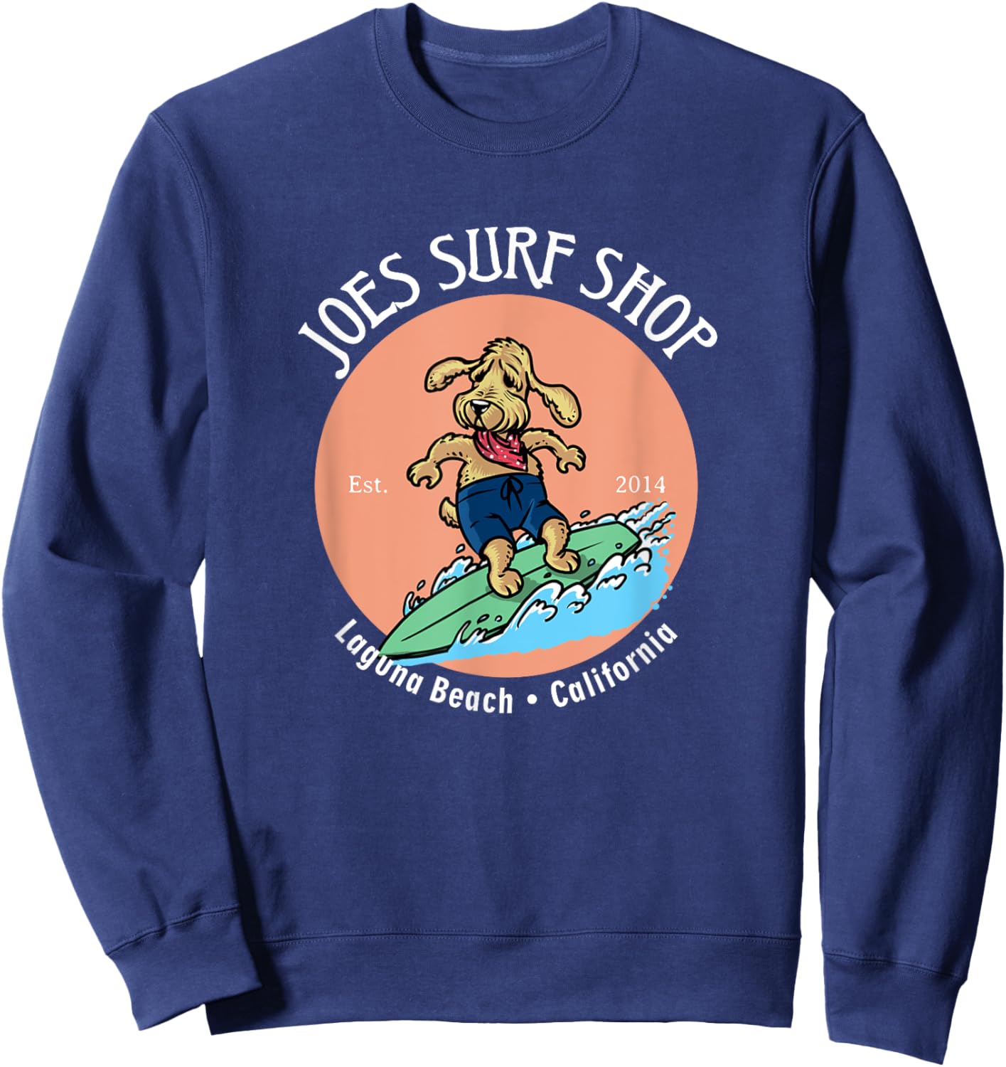 Joe's Surf Teddy Our Dog Logo Graphic Women Kids Sweatshirt - Sweatshirt | Navy